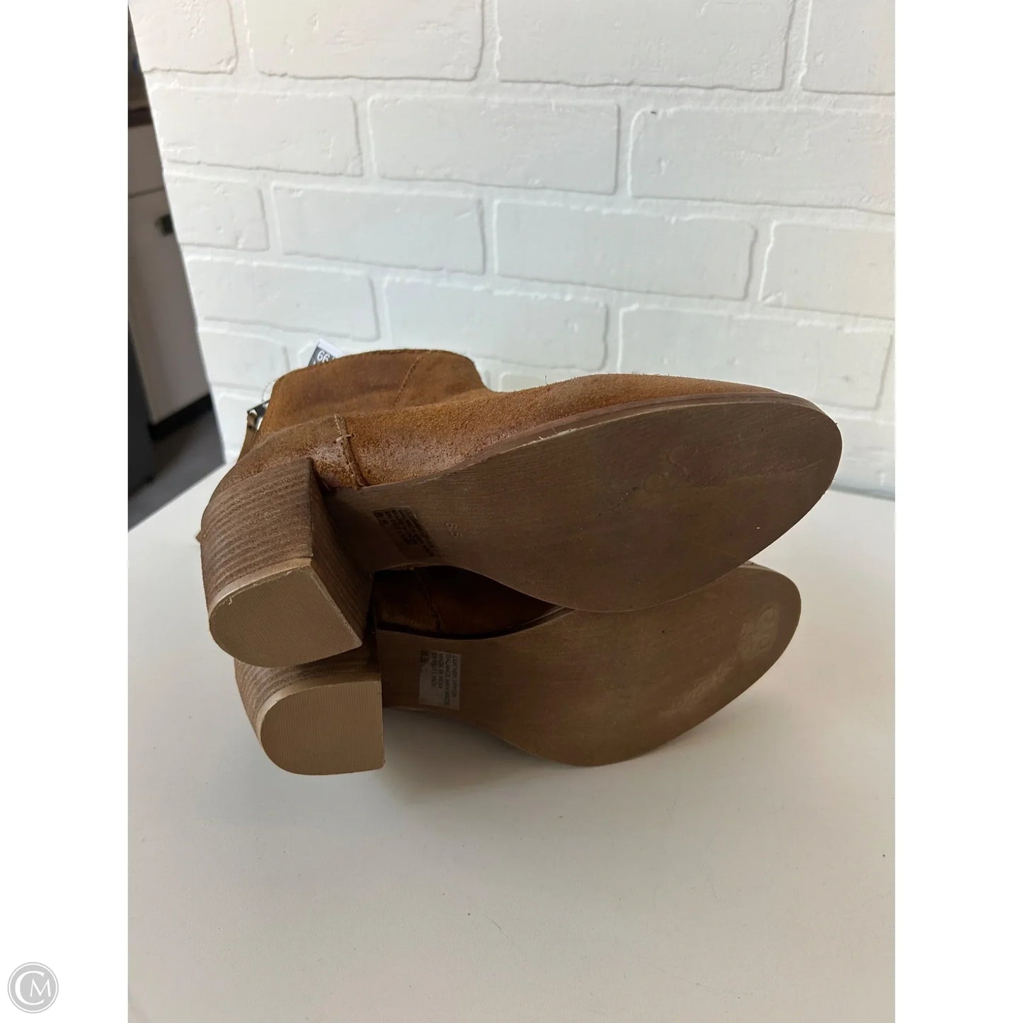 Boots Ankle Heels By Seychelles In Brown, Size: 8.5