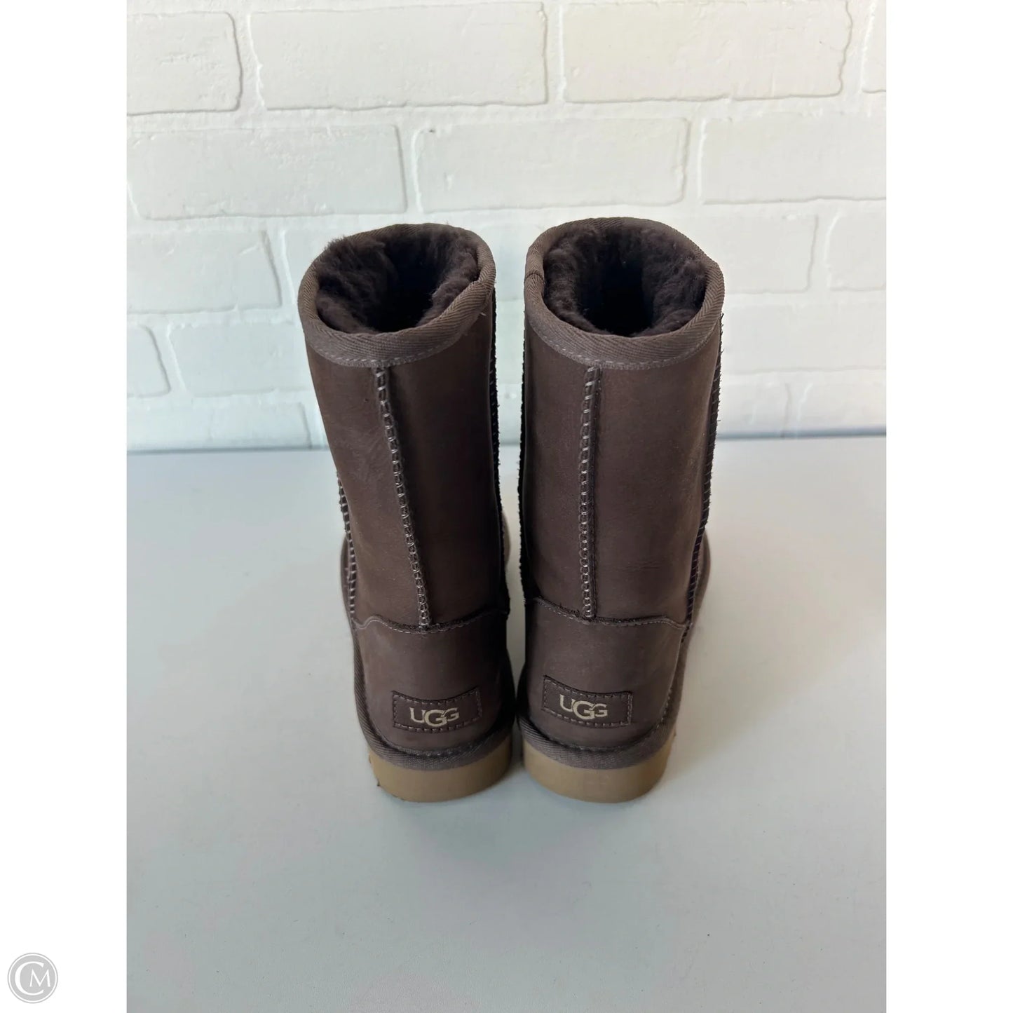 Boots Designer By Ugg In Brown, Size: 5