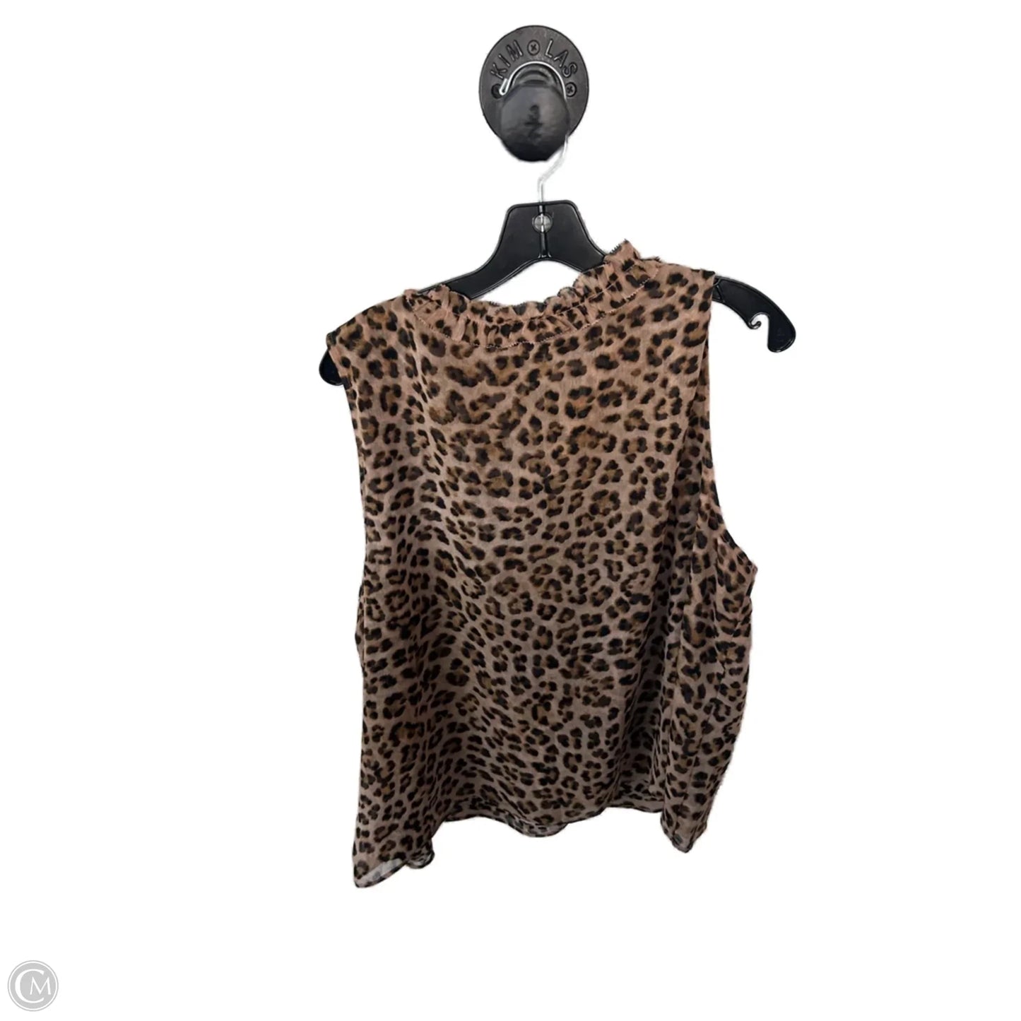 Top Sleeveless By Inc In Black & Tan, Size: Xxl