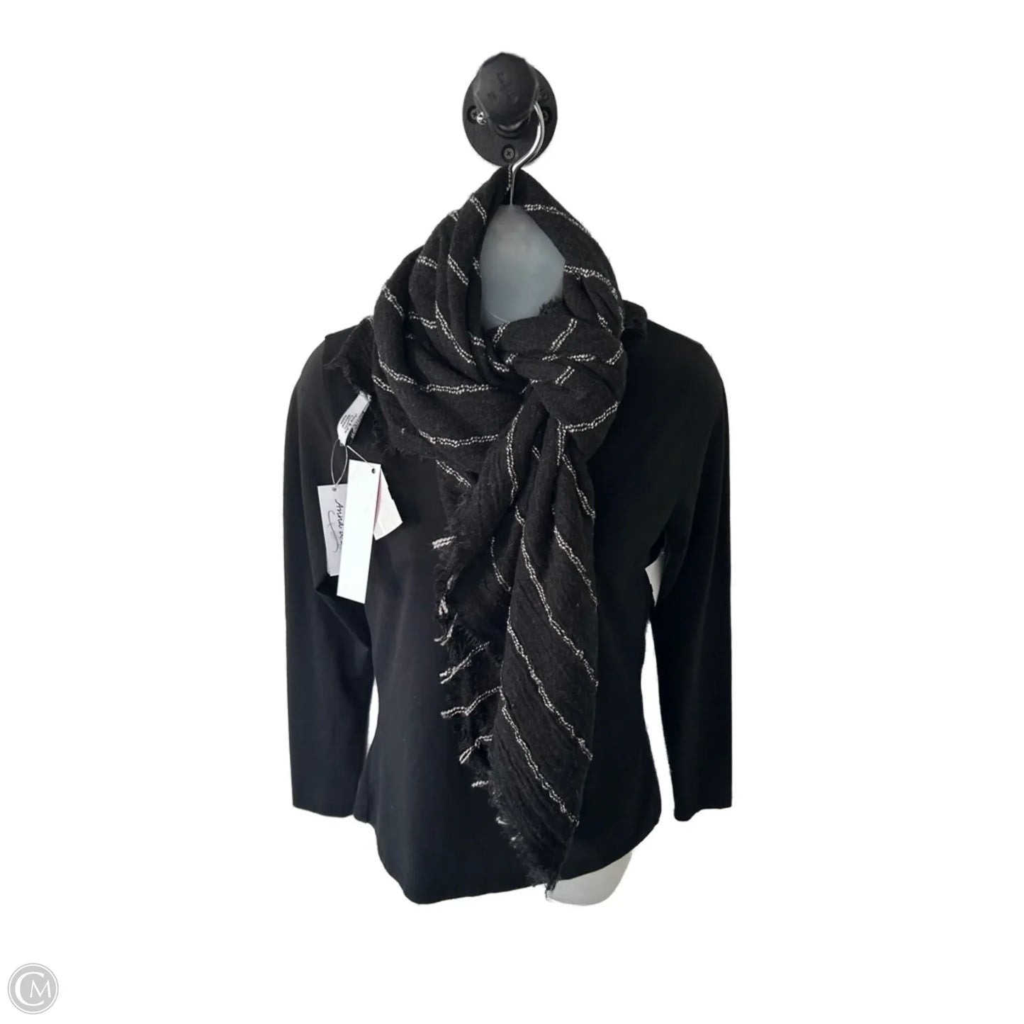 Scarf Winter By Clothes Mentor In Grey & Orange