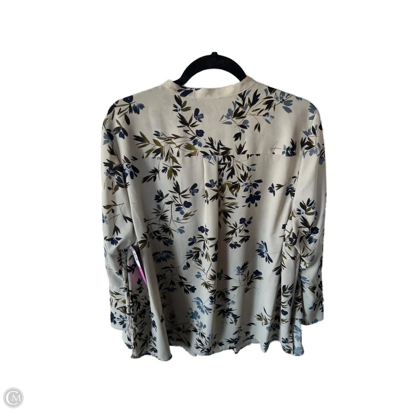 Top Long Sleeve By Vince Camuto In Black & Blue, Size: 2x