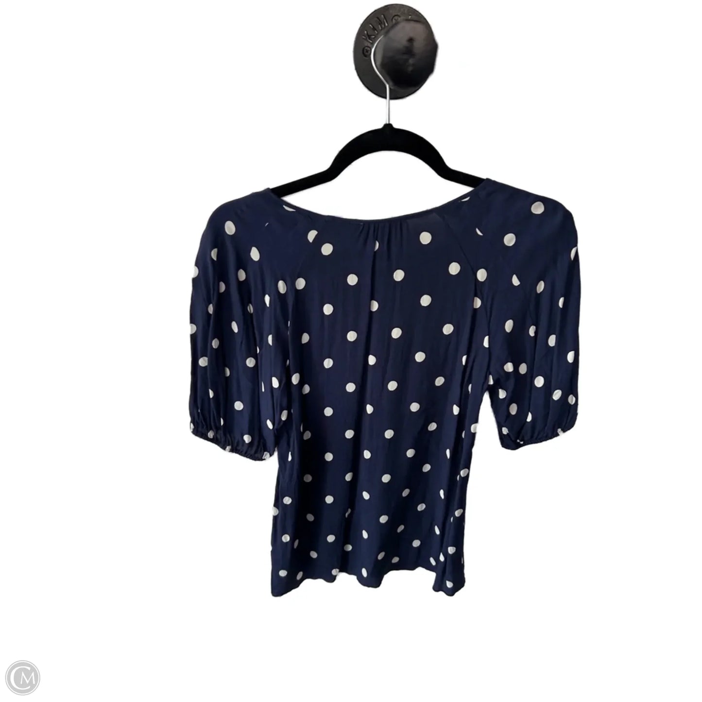 Top Short Sleeve By Boden In Blue & White, Size: S