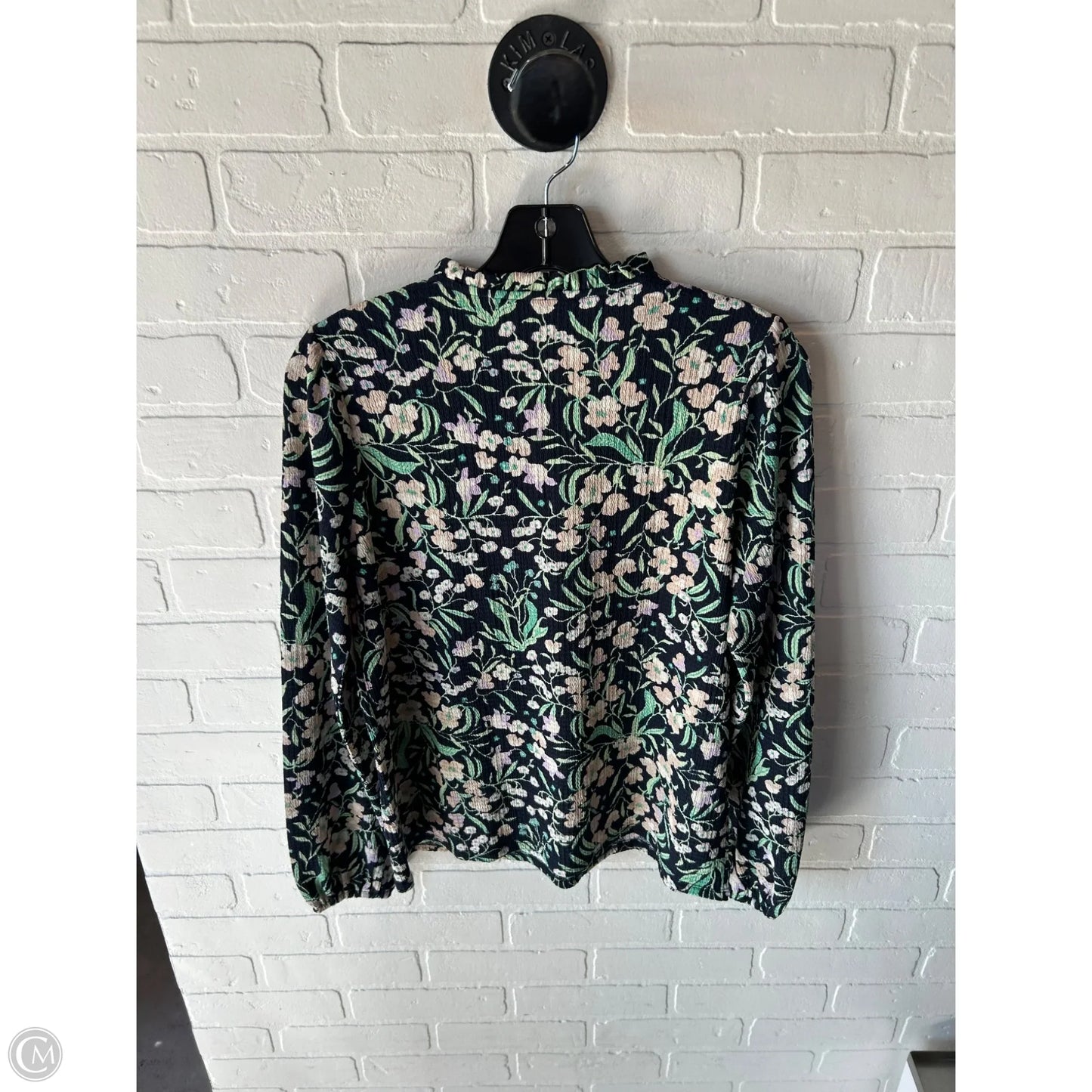 Top Long Sleeve By Loft In Blue & Green, Size: Xs