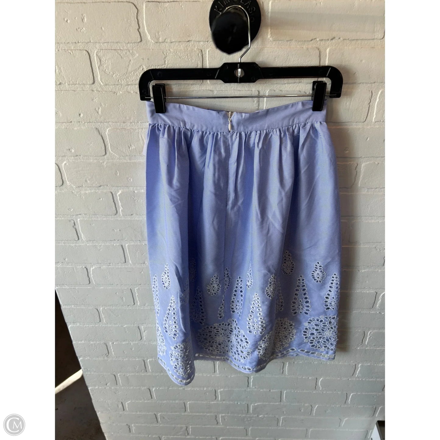 Skirt Midi By H&m In Blue & White, Size: 4