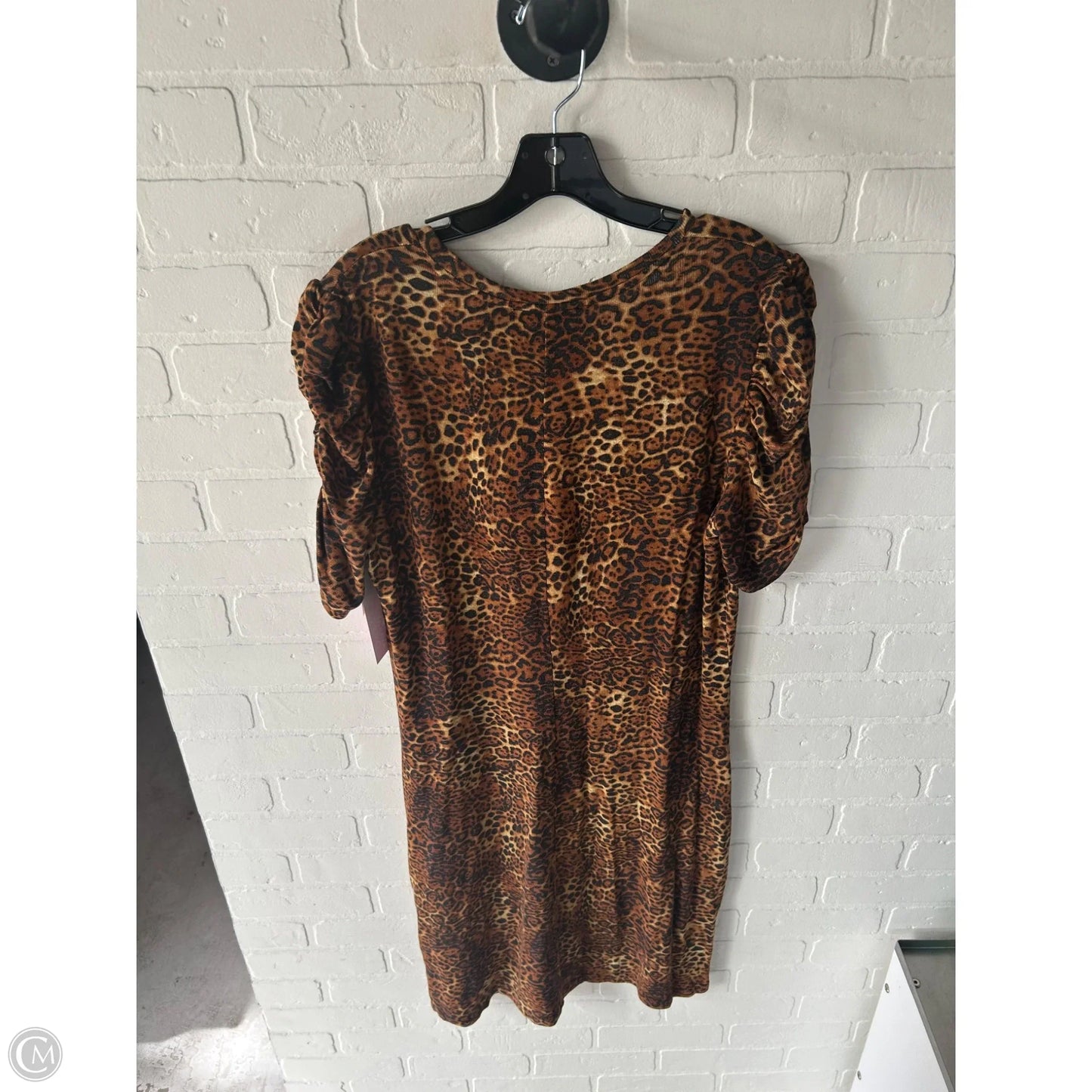 Dress Casual Midi By Catherine Malandrino In Black & Brown, Size: L