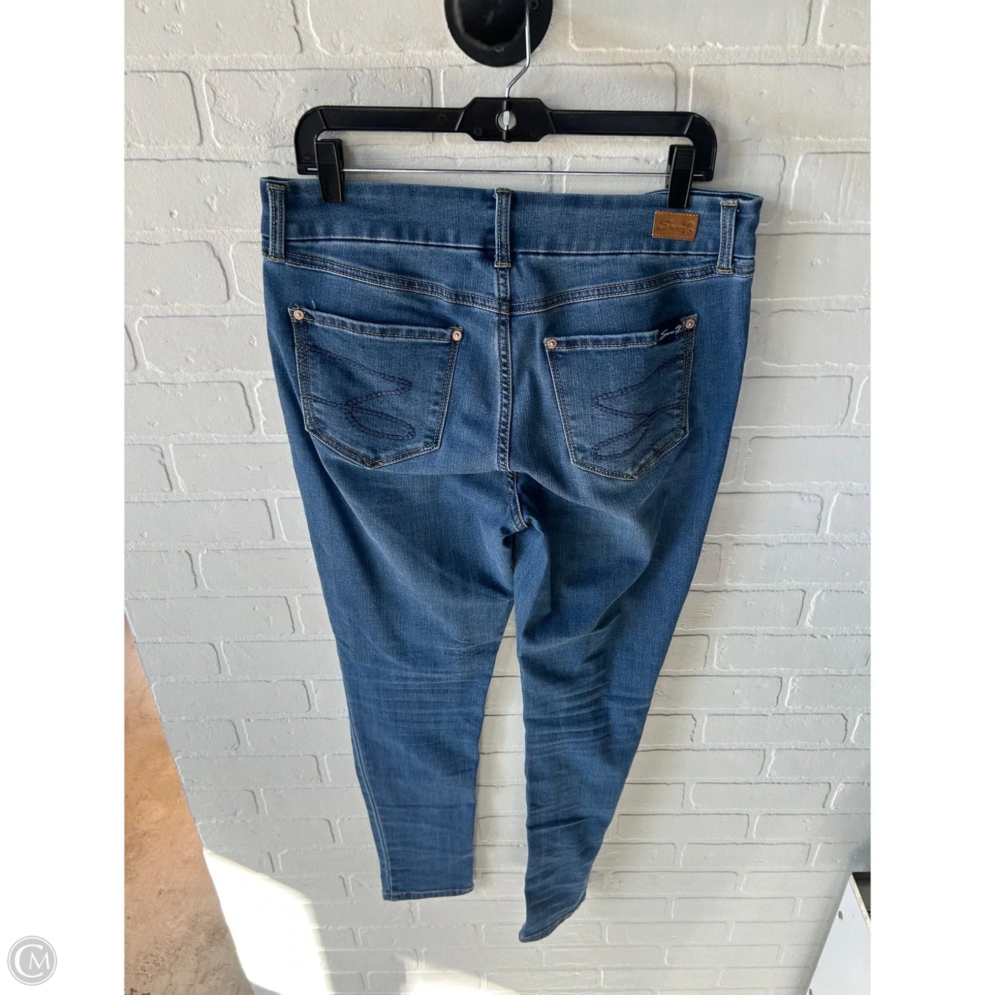 Jeans Skinny By Seven 7 In Blue Denim, Size: 10