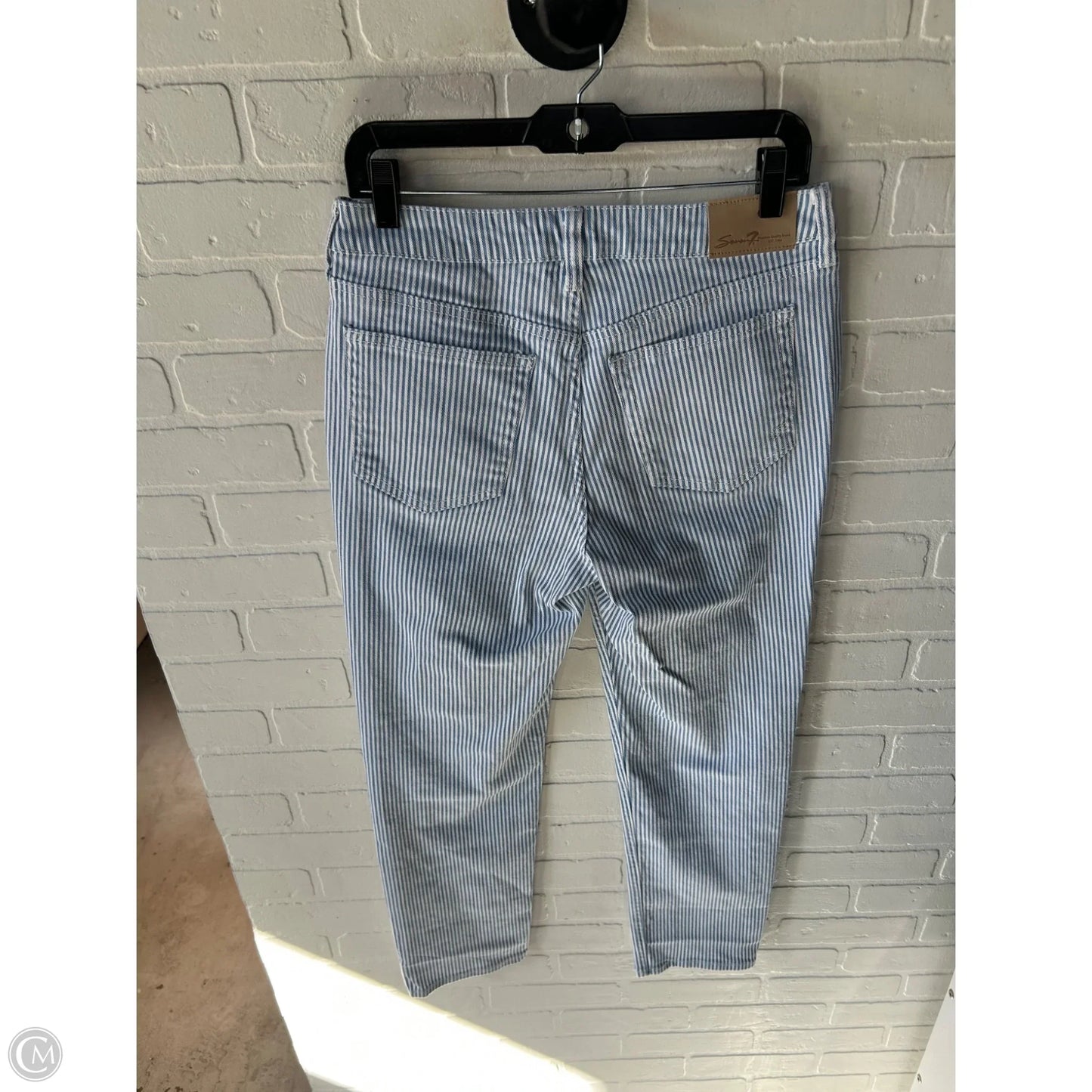 Jeans Straight By Seven 7 In Blue & Yellow, Size: 6