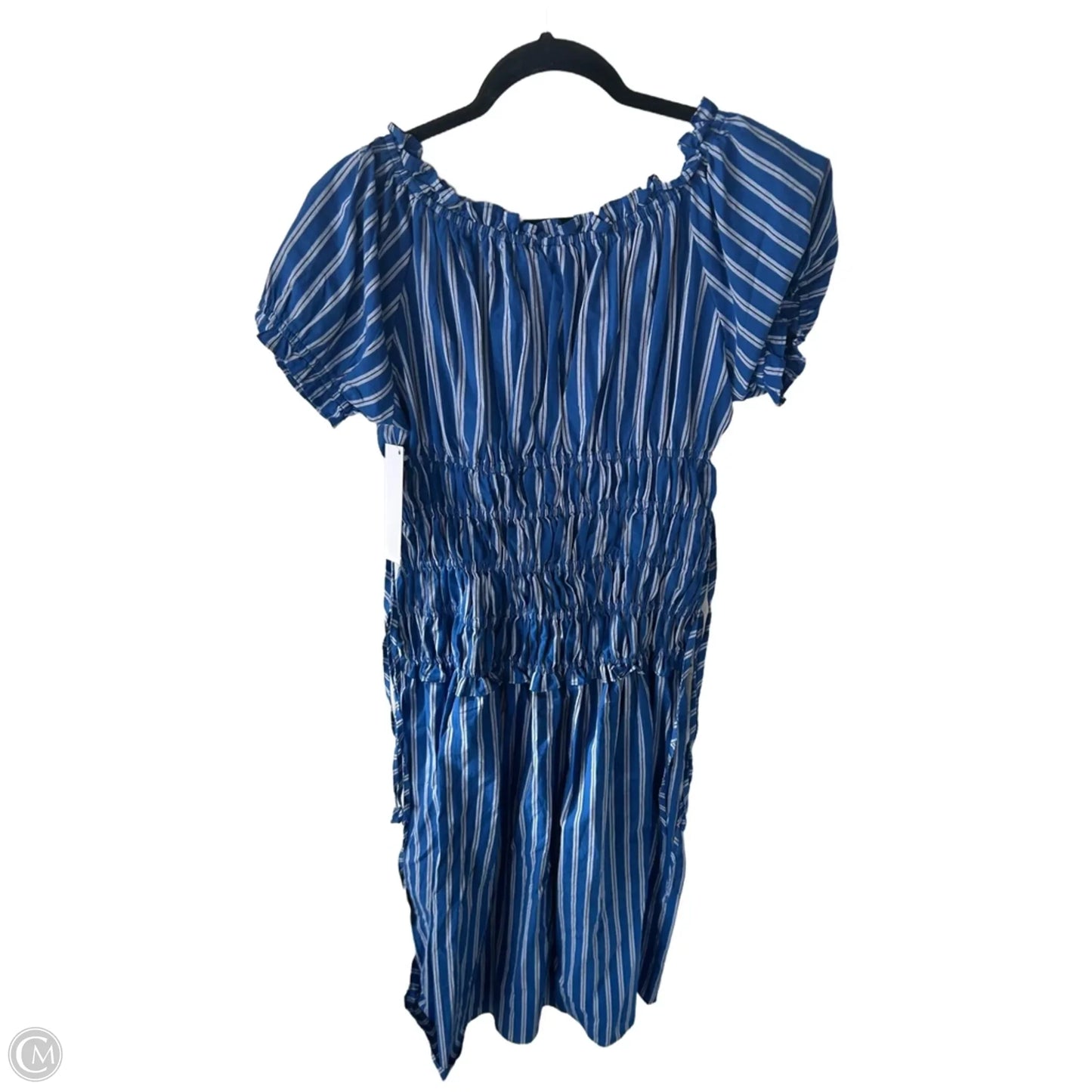Dress Casual Maxi By Topshop In Blue & White, Size: M