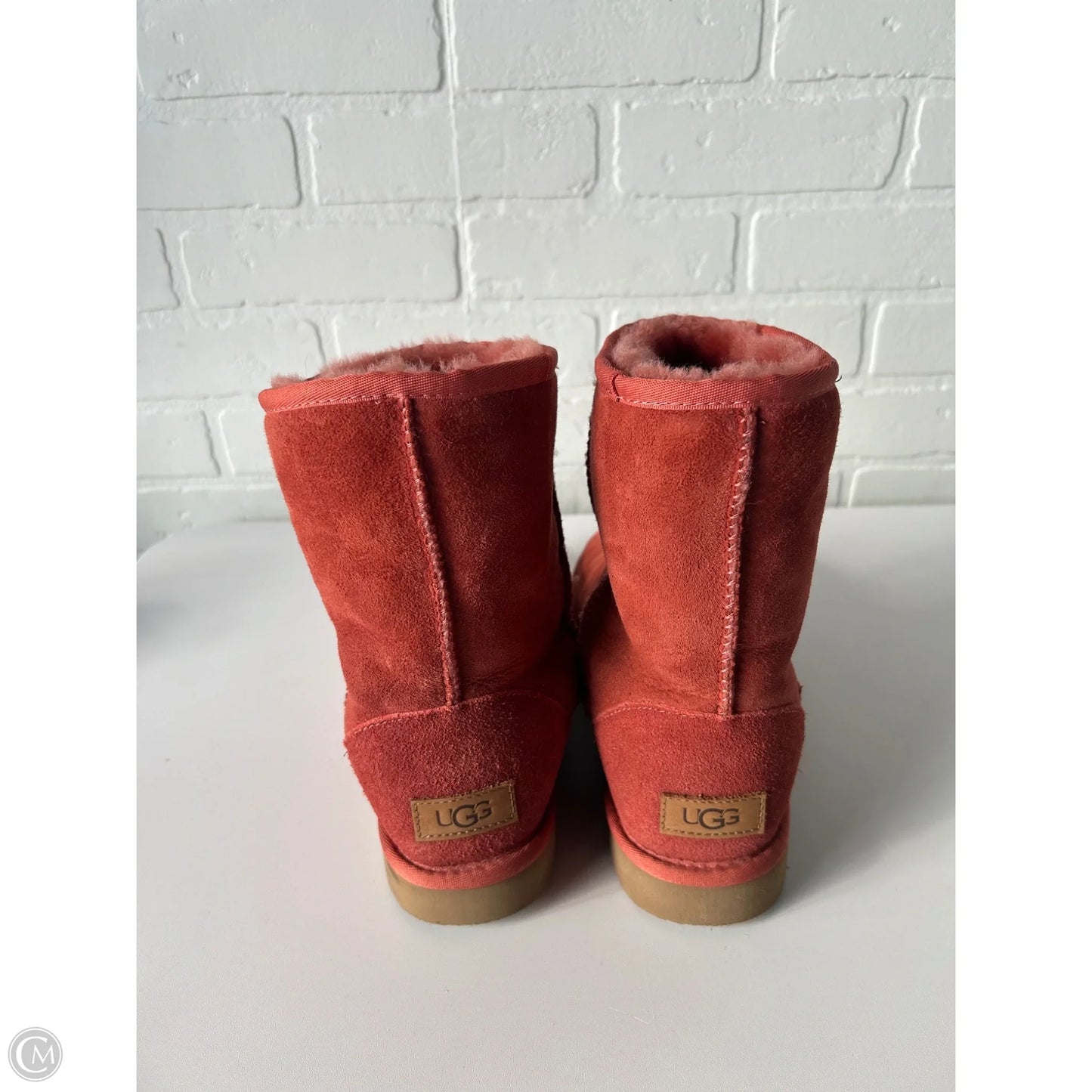 Boots Designer By Ugg In Orange, Size: 7
