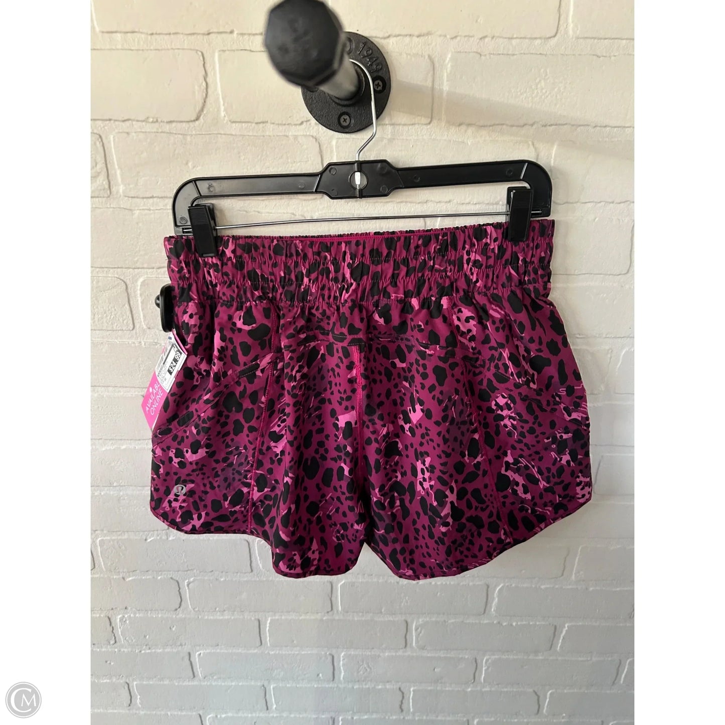 Athletic Shorts By Lululemon In Black & Purple, Size: 10