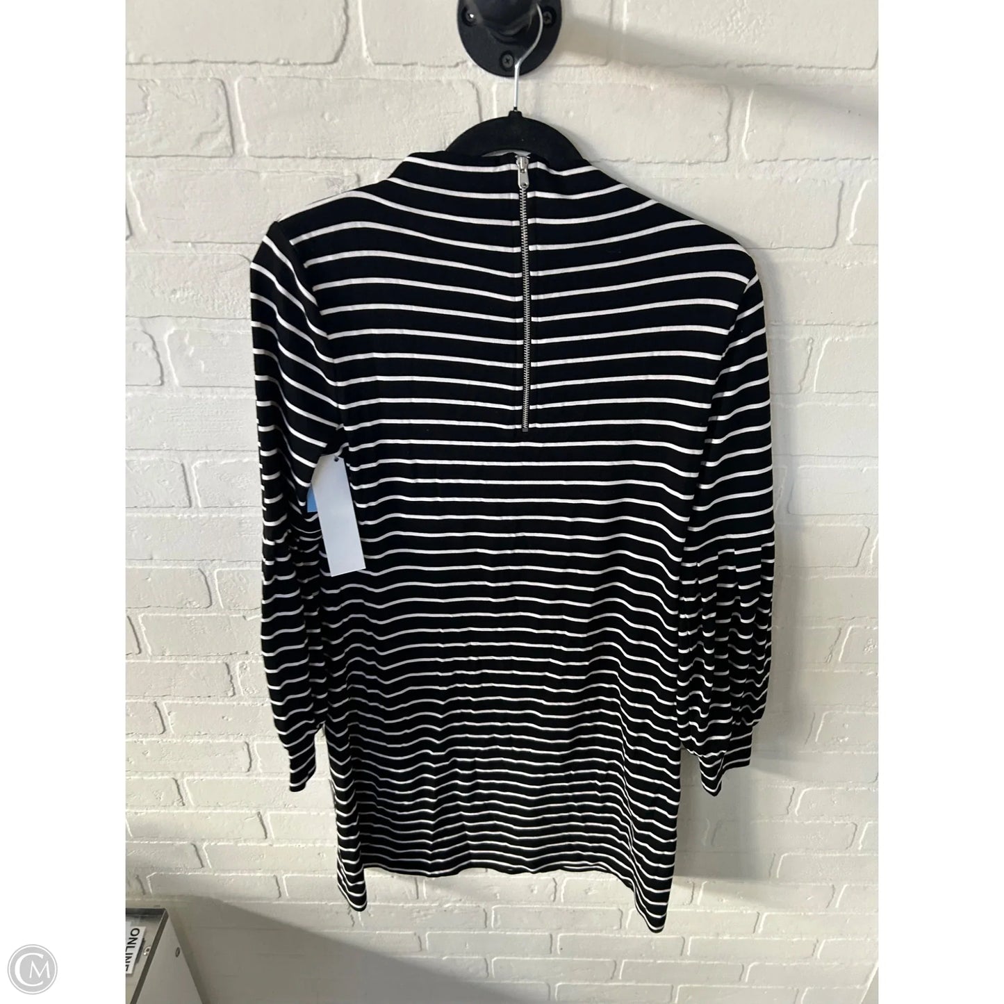 Dress Casual Midi By Ann Taylor In Black & White, Size: S