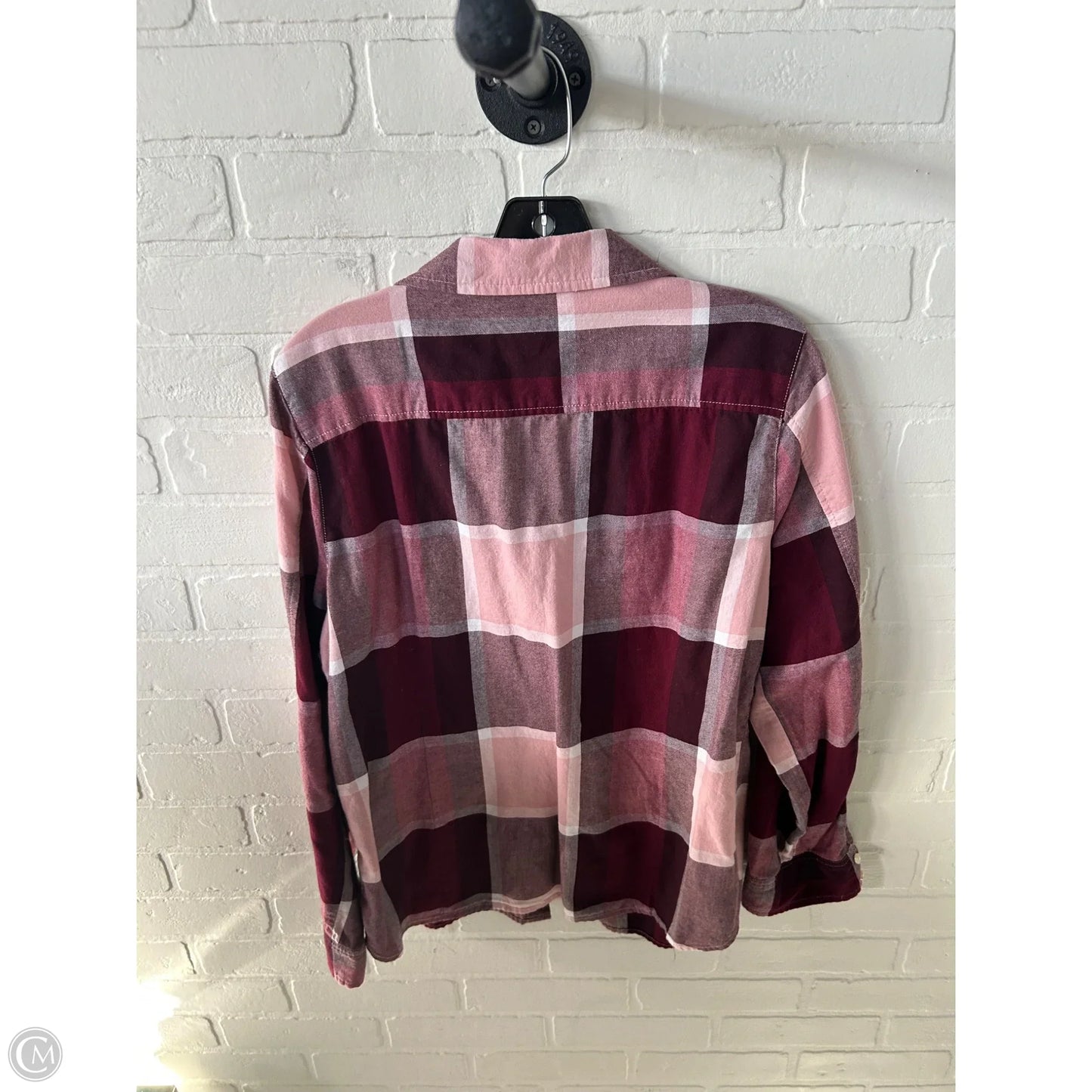 Top Long Sleeve By Tommy Hilfiger In Pink & Purple, Size: L