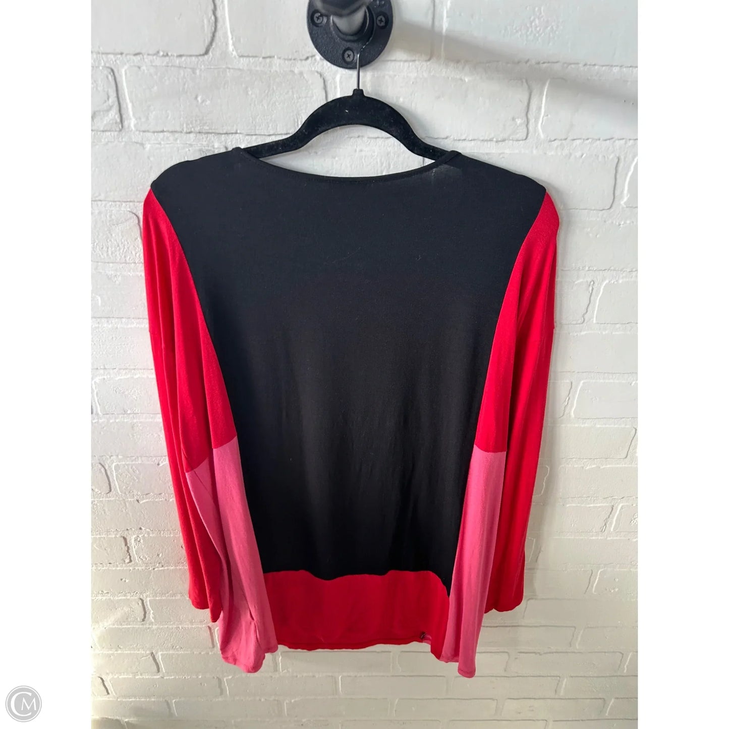 Top Long Sleeve By J. Jill In Black & Red, Size: S