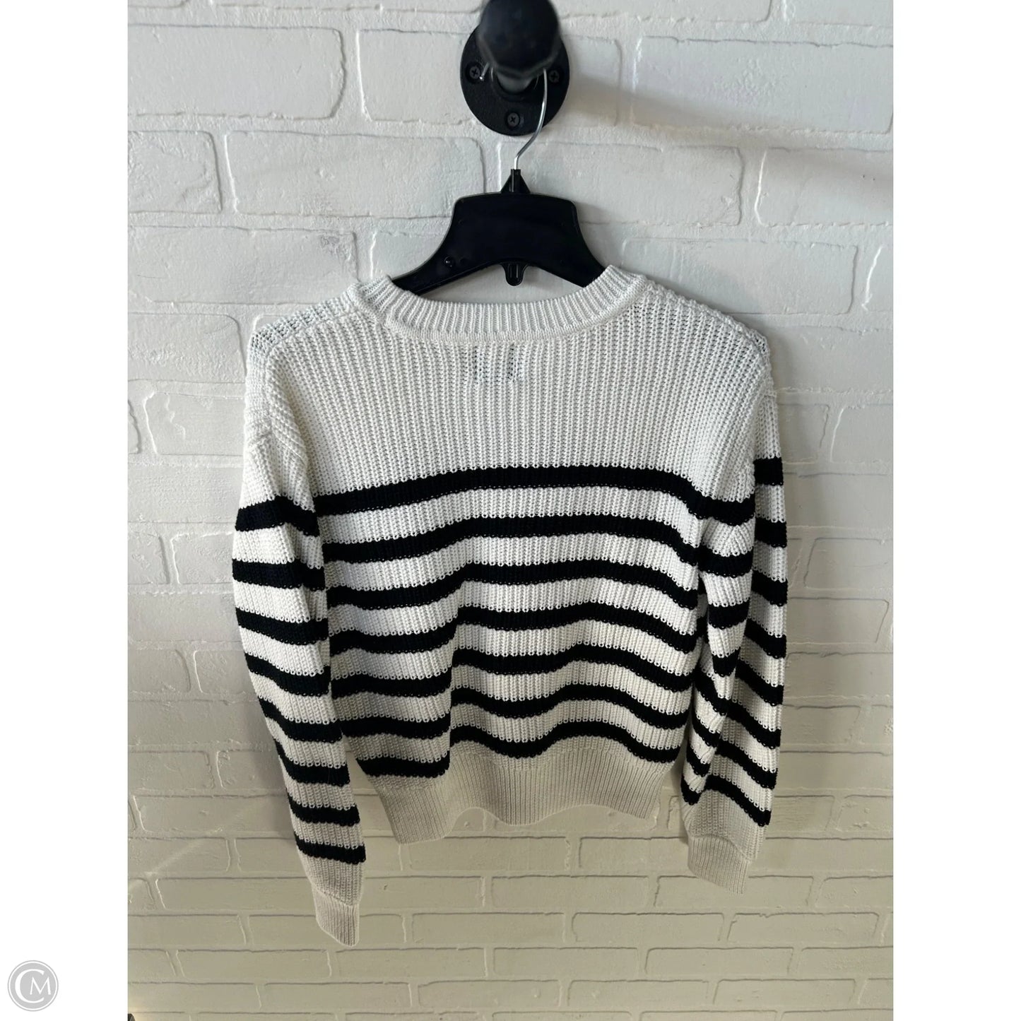 Sweater By Gap In Black & White, Size: Xs