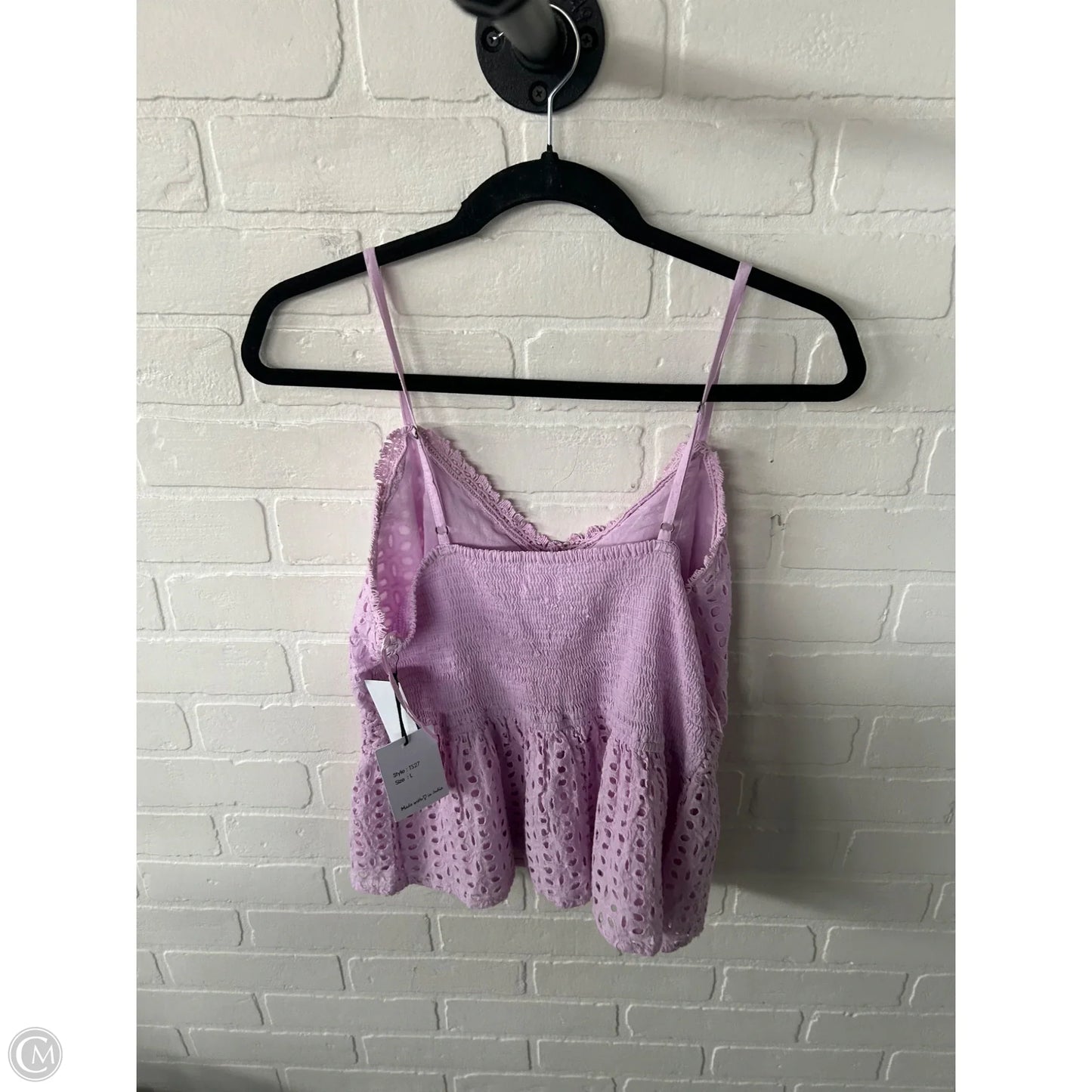 Top Sleeveless By Japna In Purple, Size: L