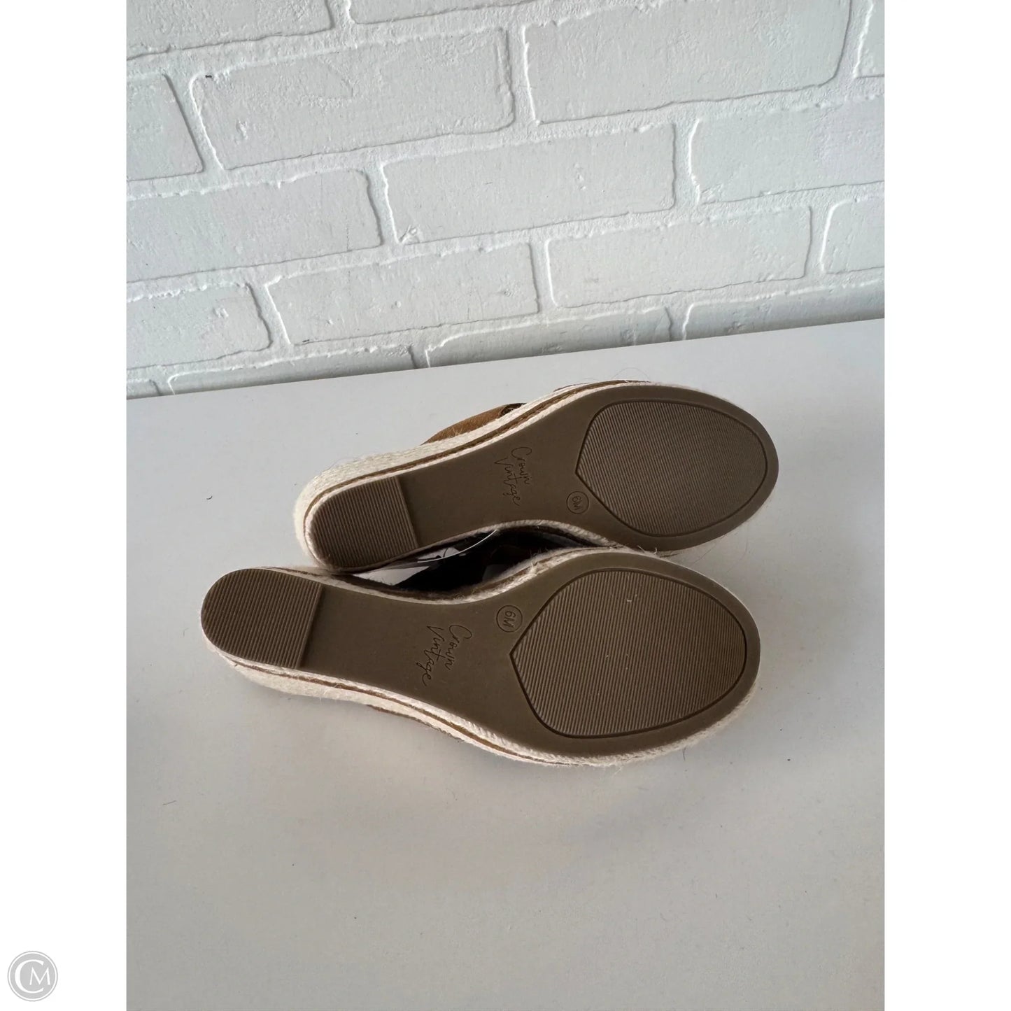 Sandals Heels Wedge By Crown Vintage In Brown, Size: 6