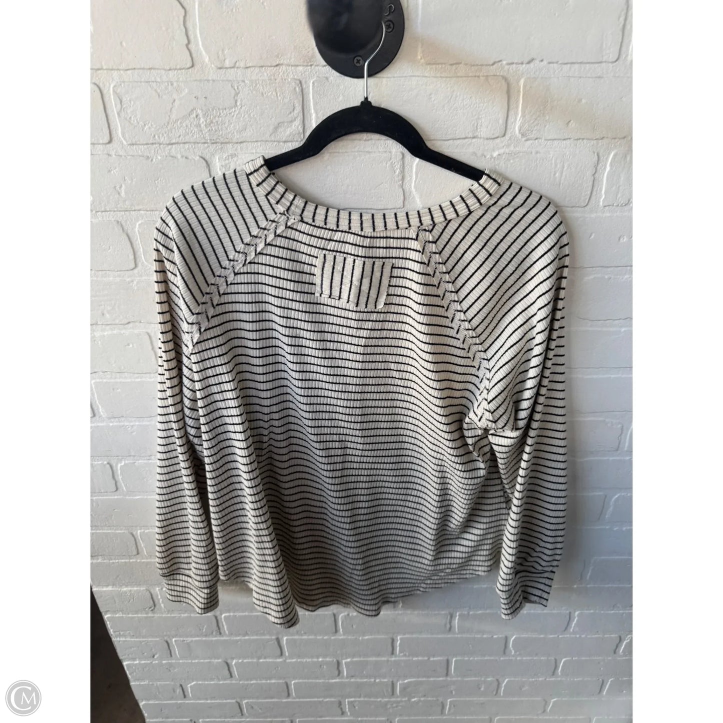 Top Long Sleeve By Blu Pepper In Cream, Size: L