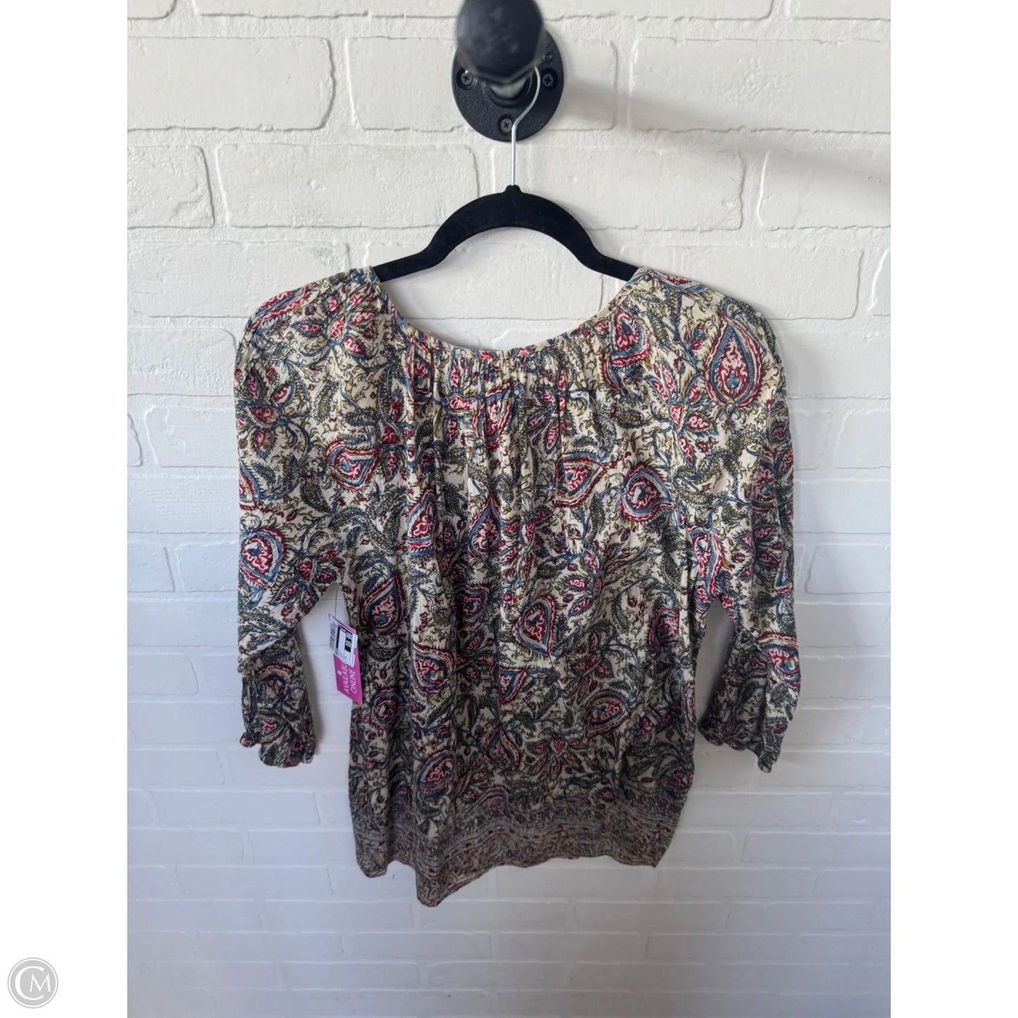 Top Long Sleeve By Chaps In Green, Size: M