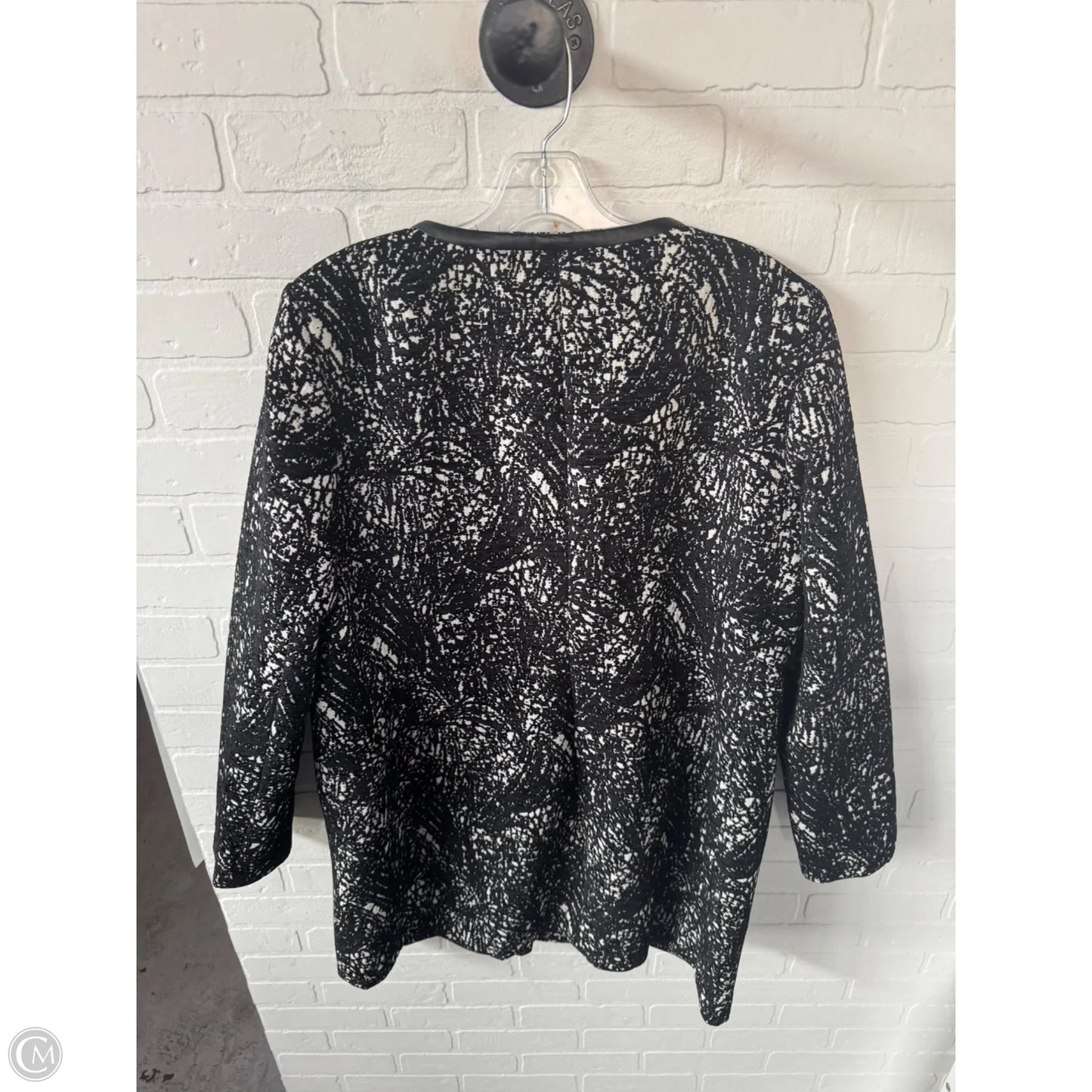 Coat Other By Tahari In Black & Cream, Size: Xl