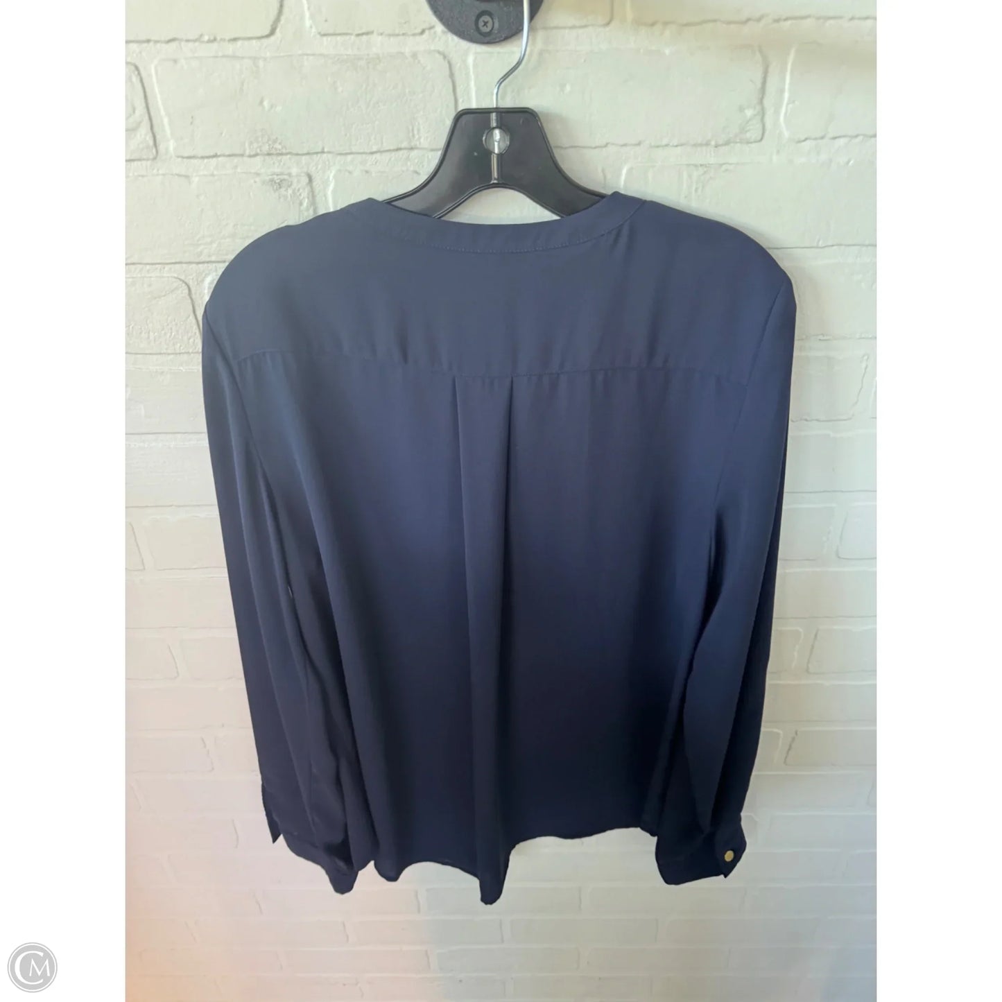 Top Long Sleeve By Inc In Blue, Size: L