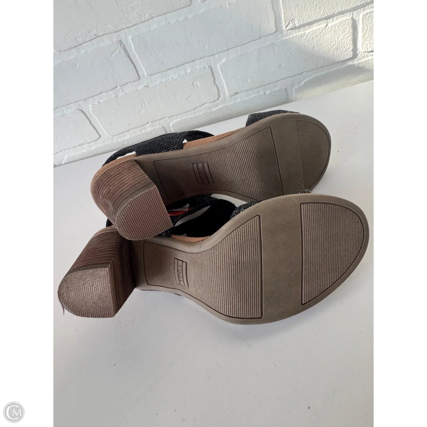 Sandals Heels Block By Toms In Black, Size: 8