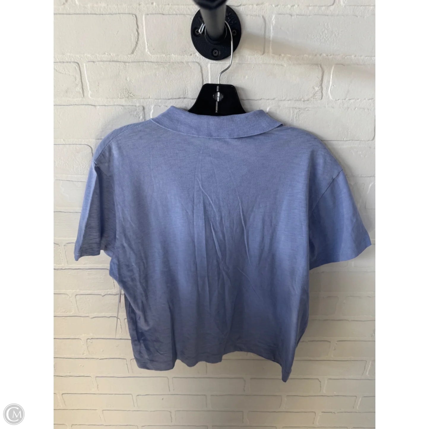 Top Short Sleeve By Theory In Blue, Size: S