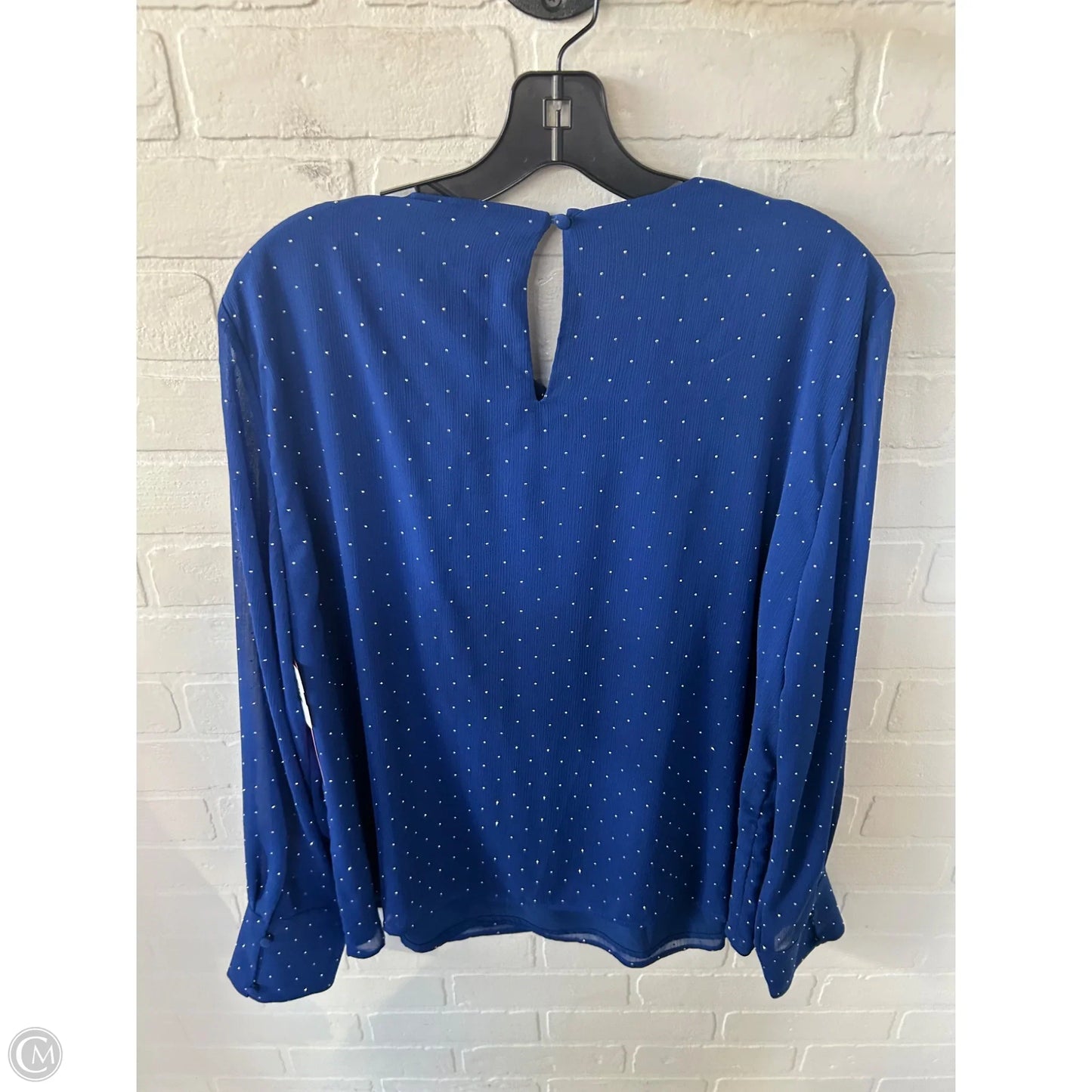 Top Long Sleeve By Halogen In Blue, Size: Xl