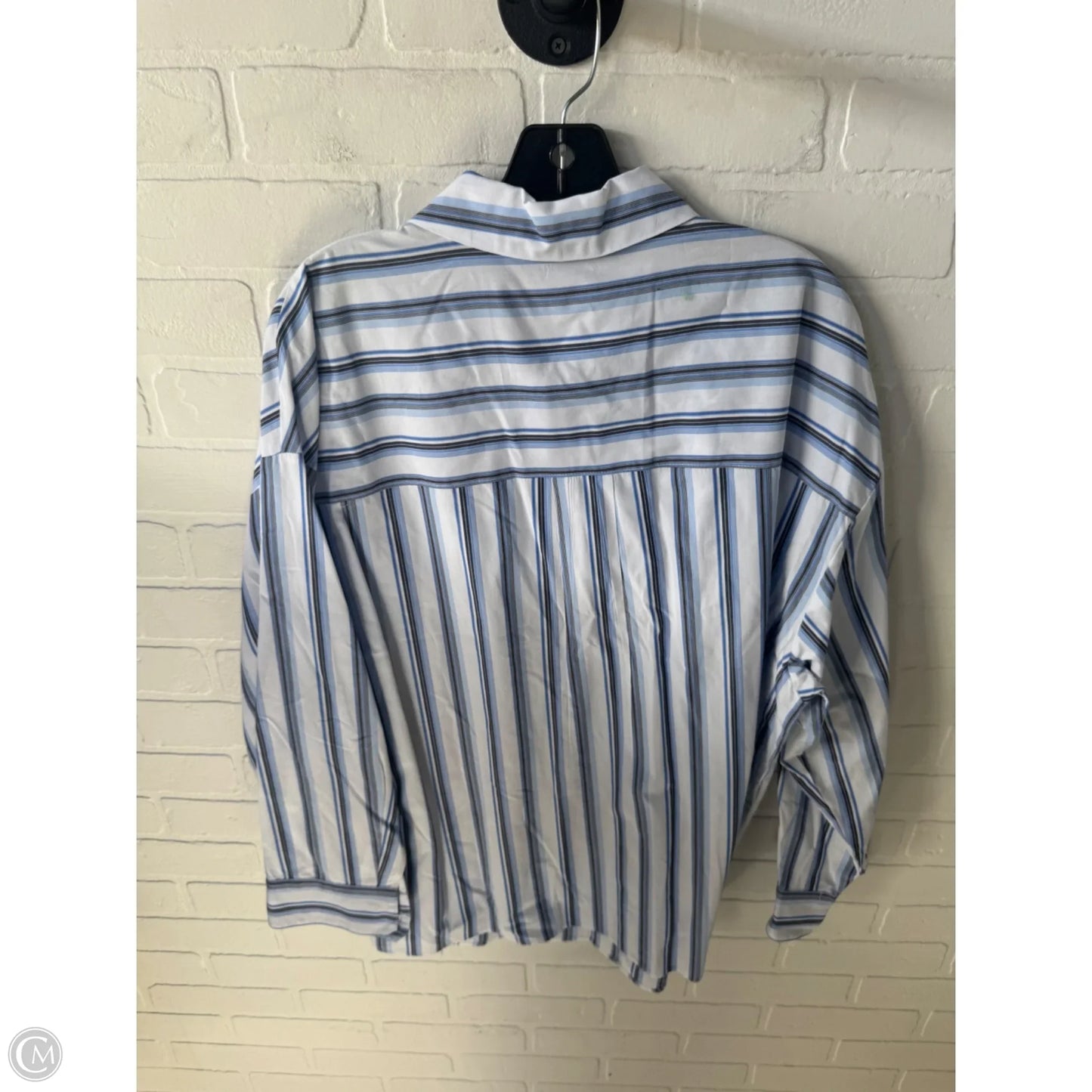 Top Long Sleeve By Divided In Blue & White, Size: Xl