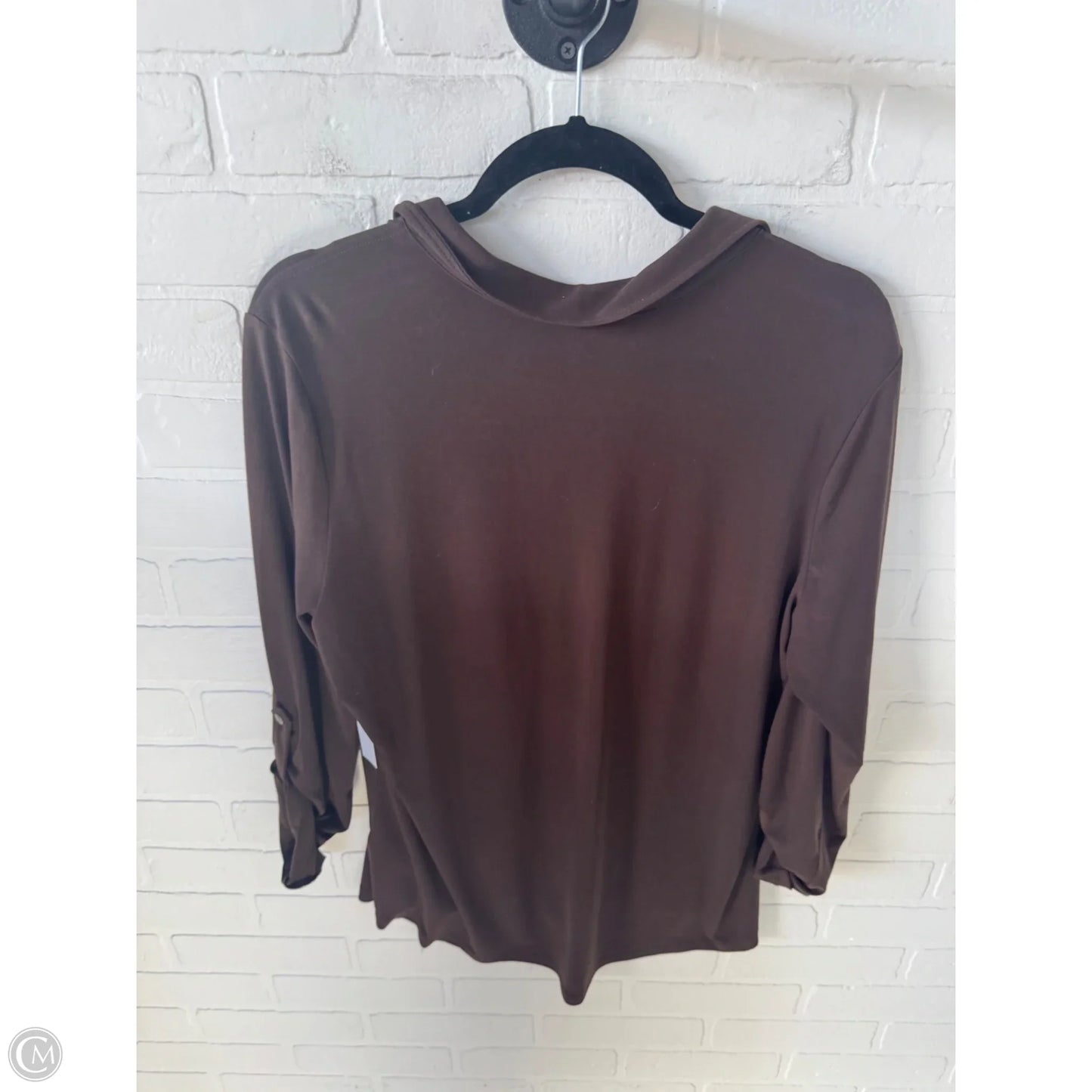 Top Long Sleeve By Jones New York In Brown, Size: Xl