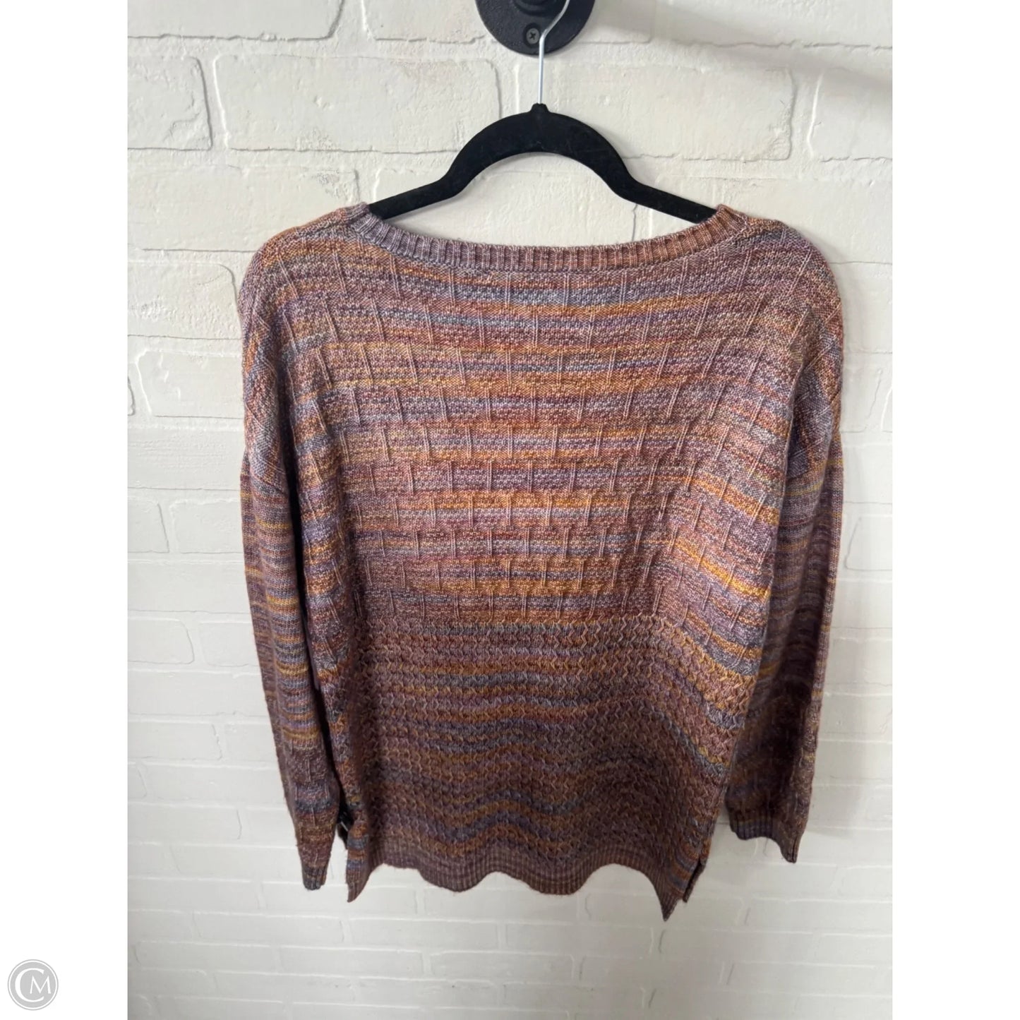 Sweater By Soft Surroundings In Orange & Purple, Size: M