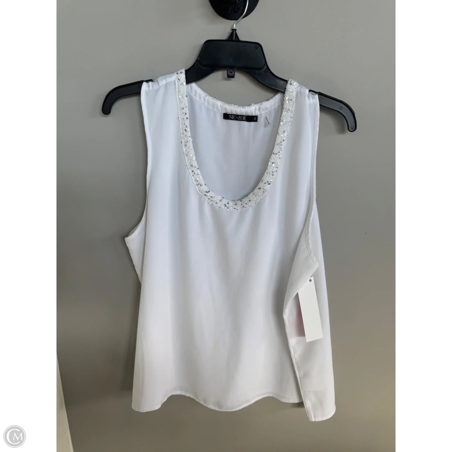 Top Sleeveless By Nic + Zoe In White, Size: Xxl
