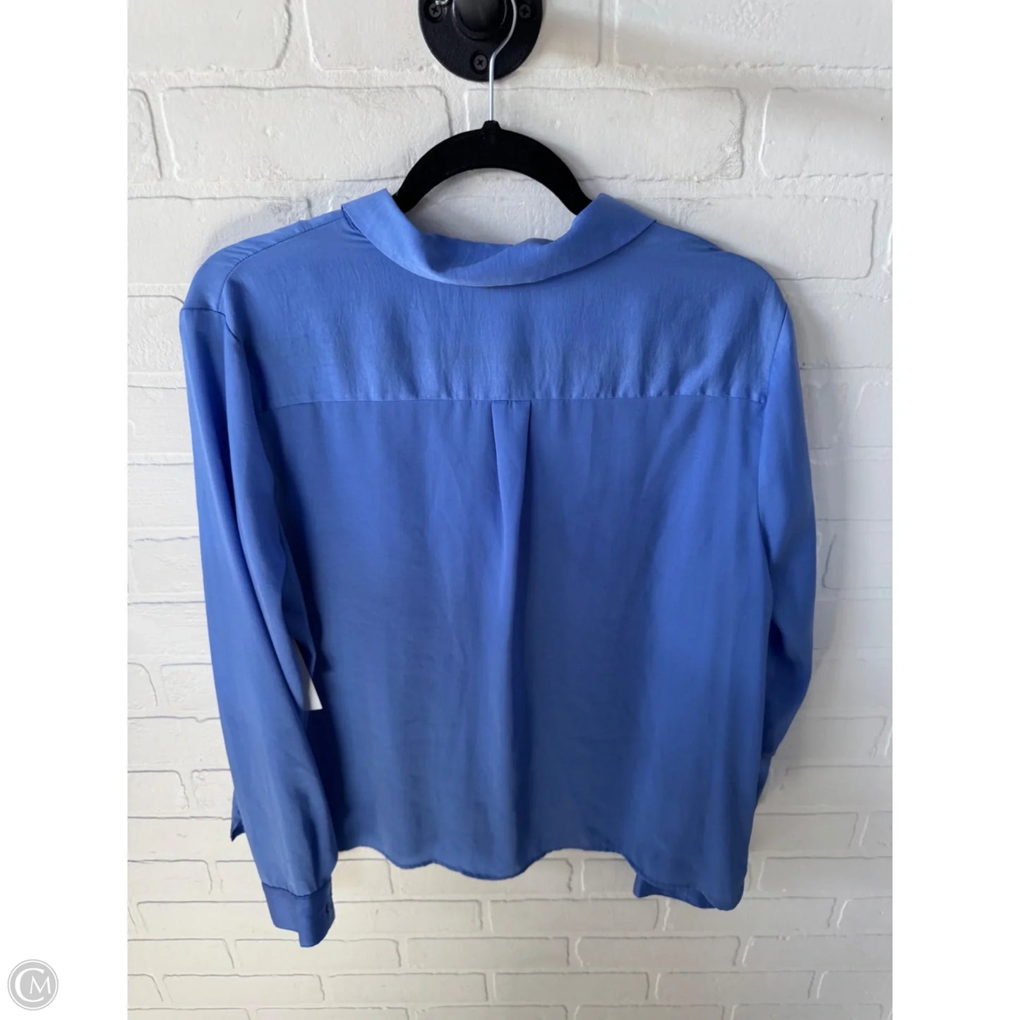 Top Long Sleeve By Banana Republic In Blue, Size: L