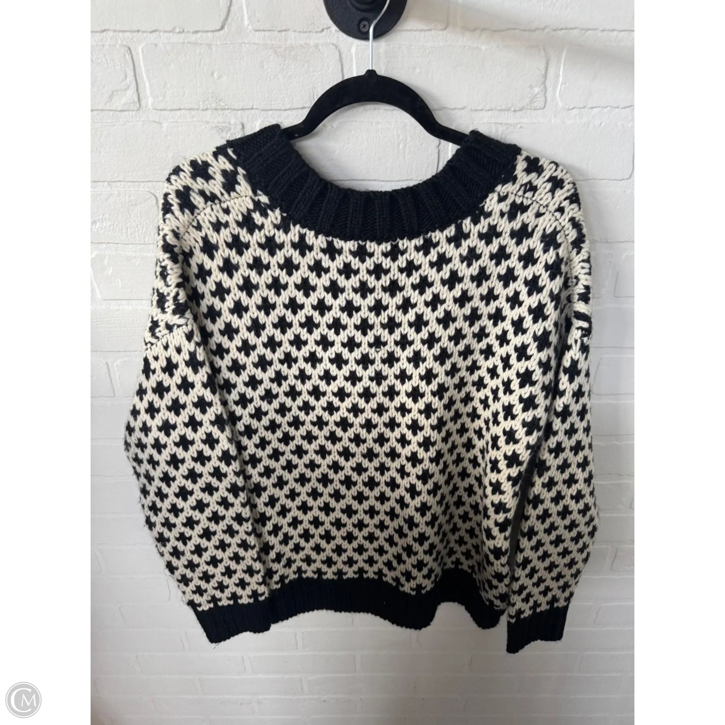 Sweater By Topshop In Black & Cream, Size: S