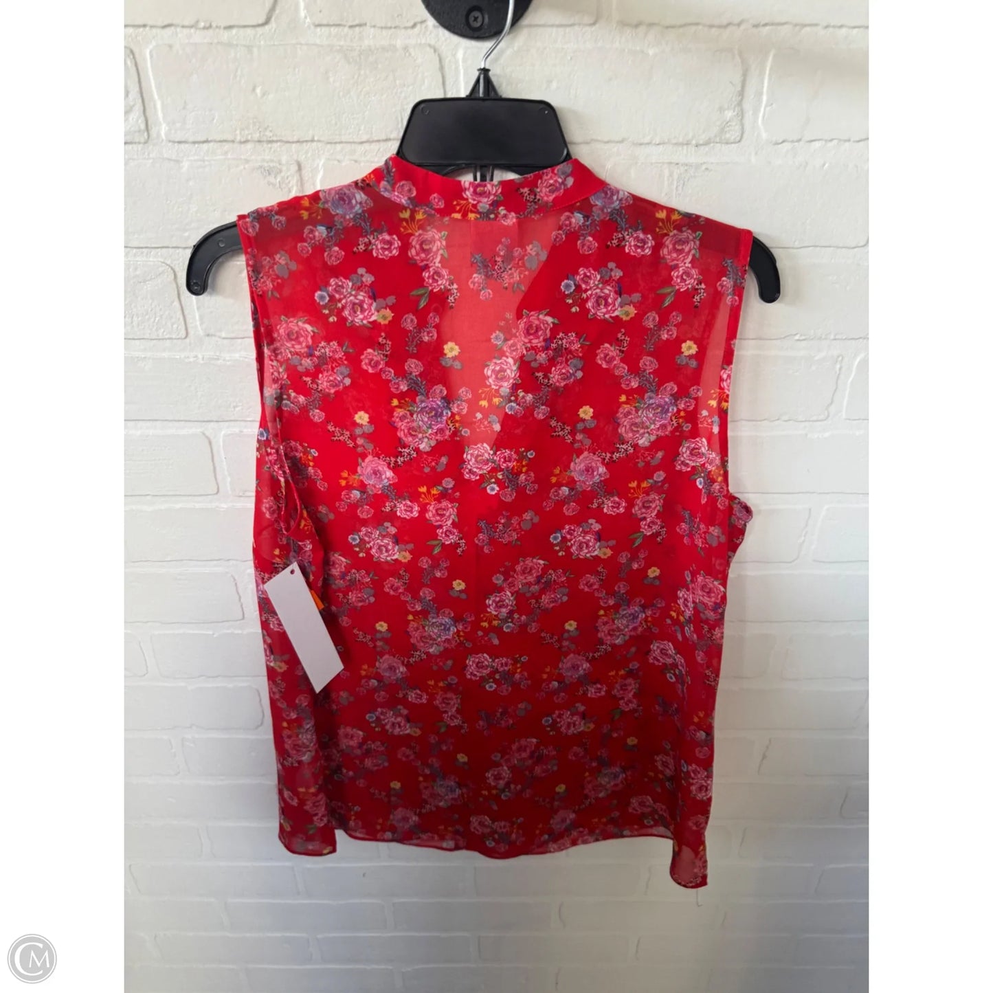 Top Sleeveless By Cabi In Red, Size: M