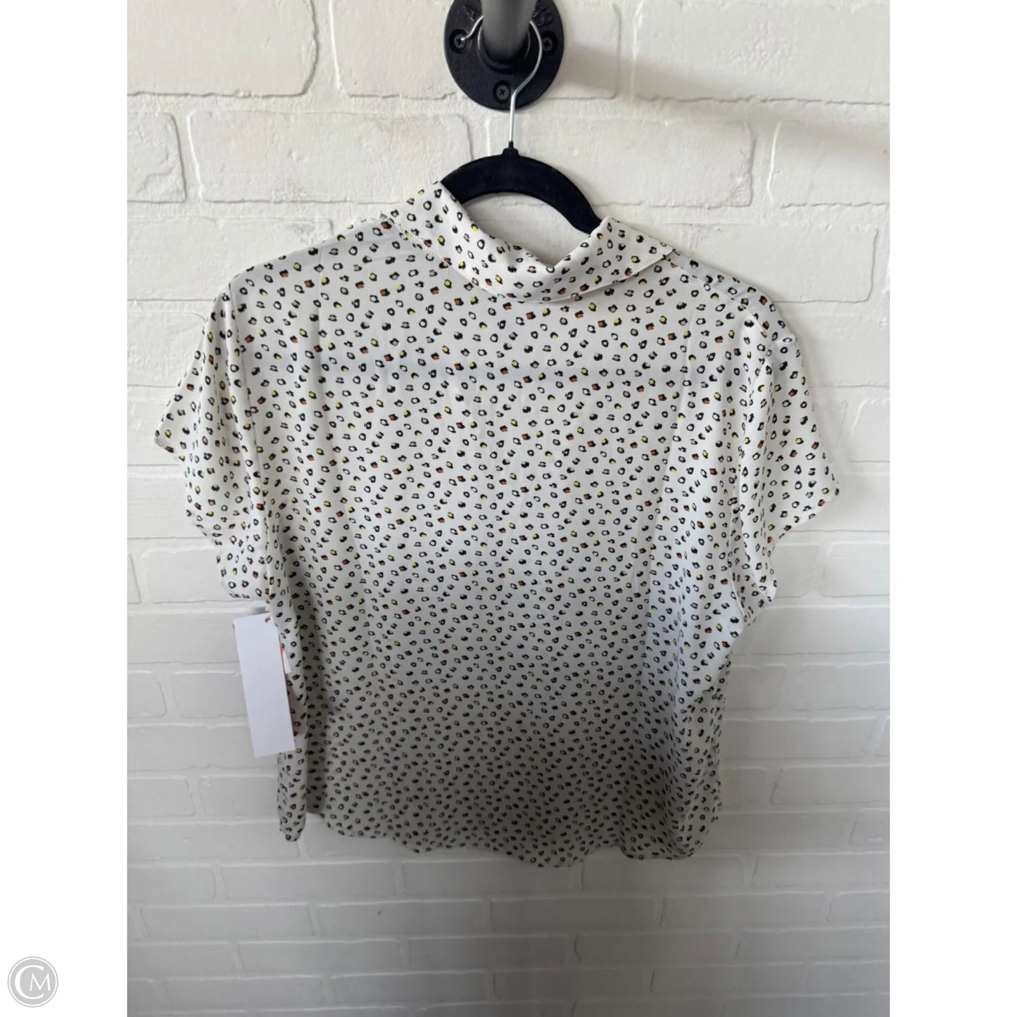 Top Short Sleeve By Cabi In Black & White, Size: M