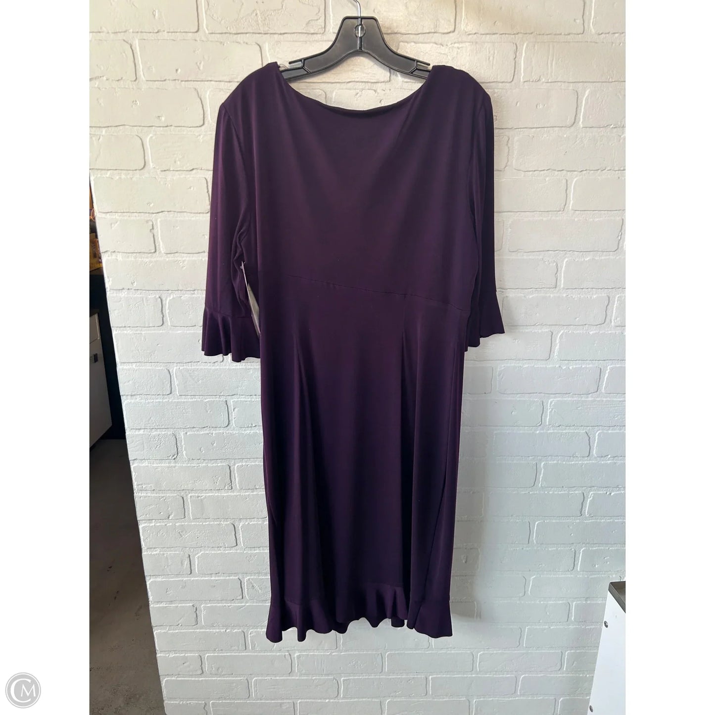 Dress Party Midi By Connected Apparel In Purple, Size: Xl