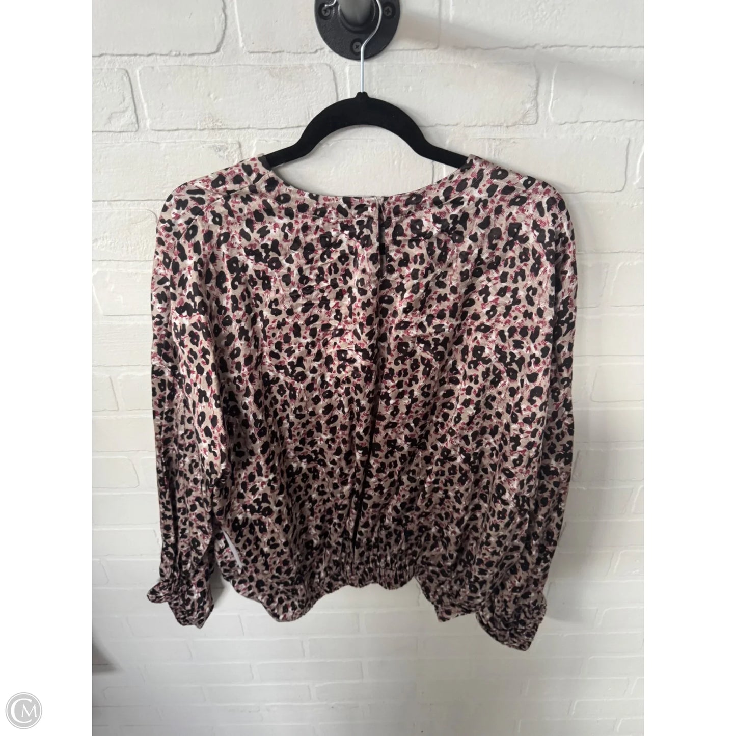 Top Long Sleeve By Zara In Black & Tan, Size: M