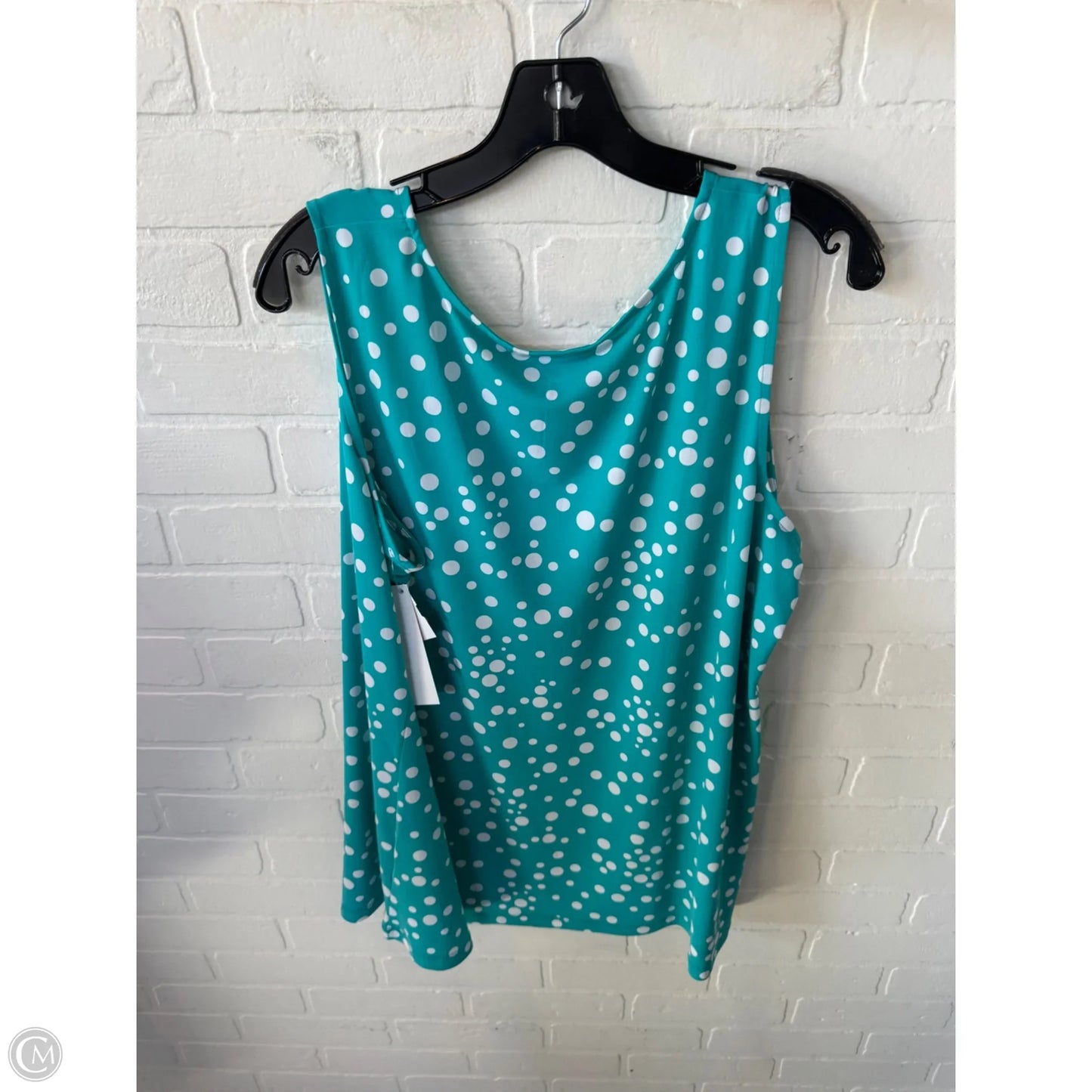 Top Sleeveless By Susan Graver In Blue & White, Size: Xl