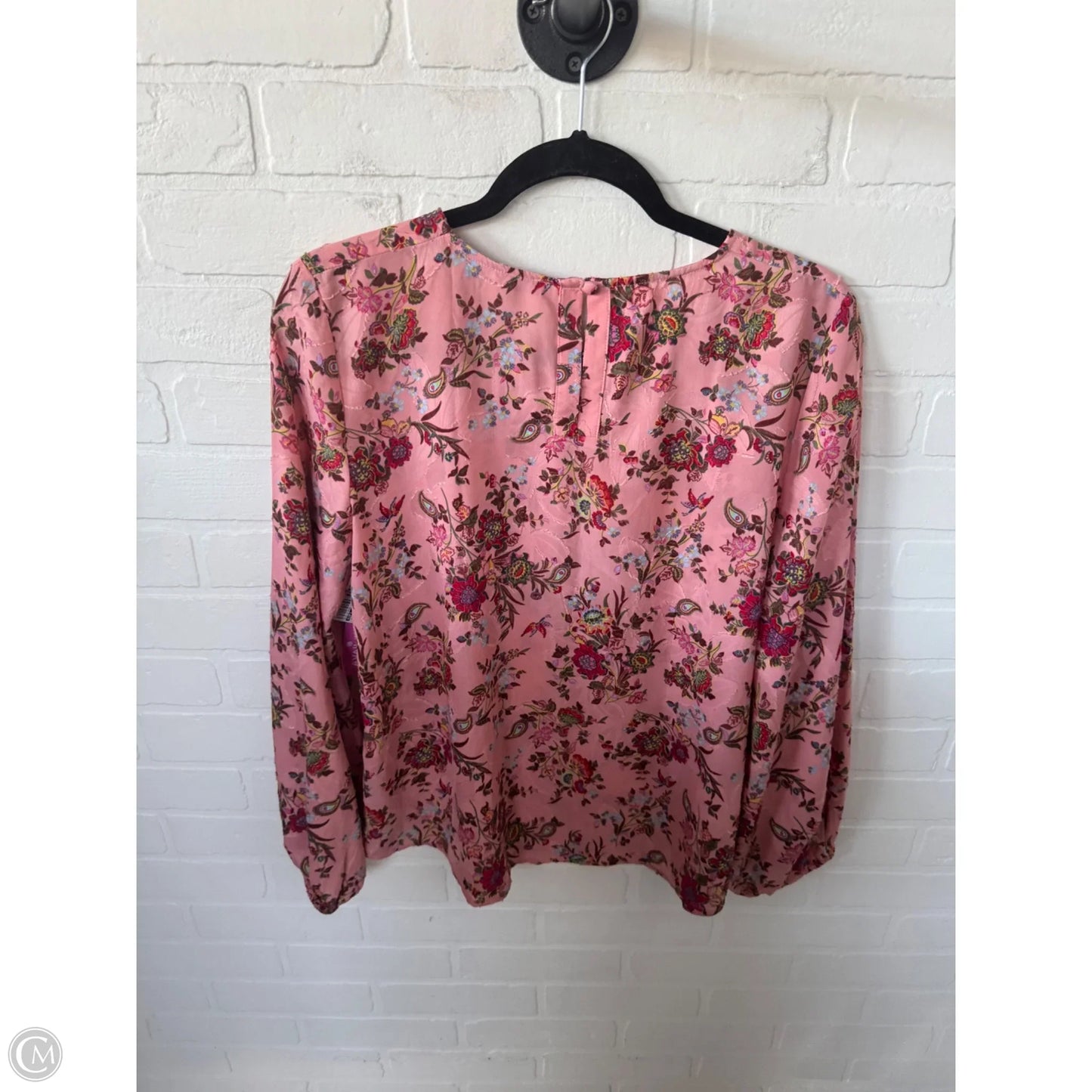 Top Long Sleeve By Loft In Peach, Size: M