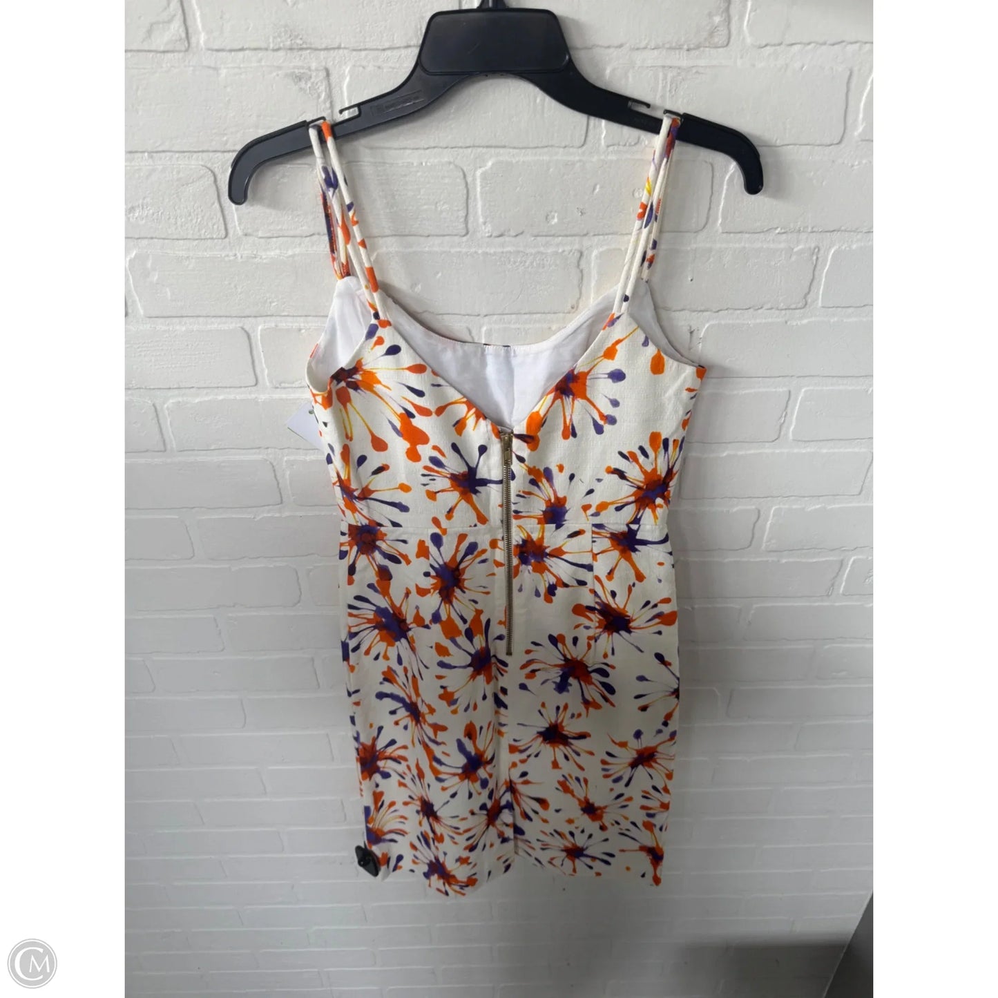 Dress Designer By Milly In Cream & Orange, Size: Xs