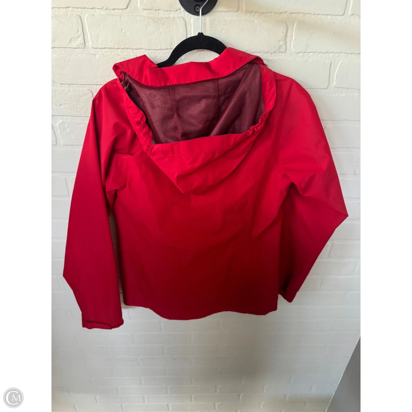 Jacket Windbreaker By Eddie Bauer In Red, Size: S