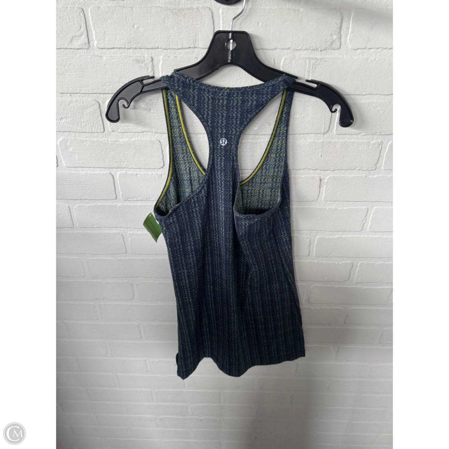 Athletic Tank Top By Lululemon In Blue & Yellow, Size: M