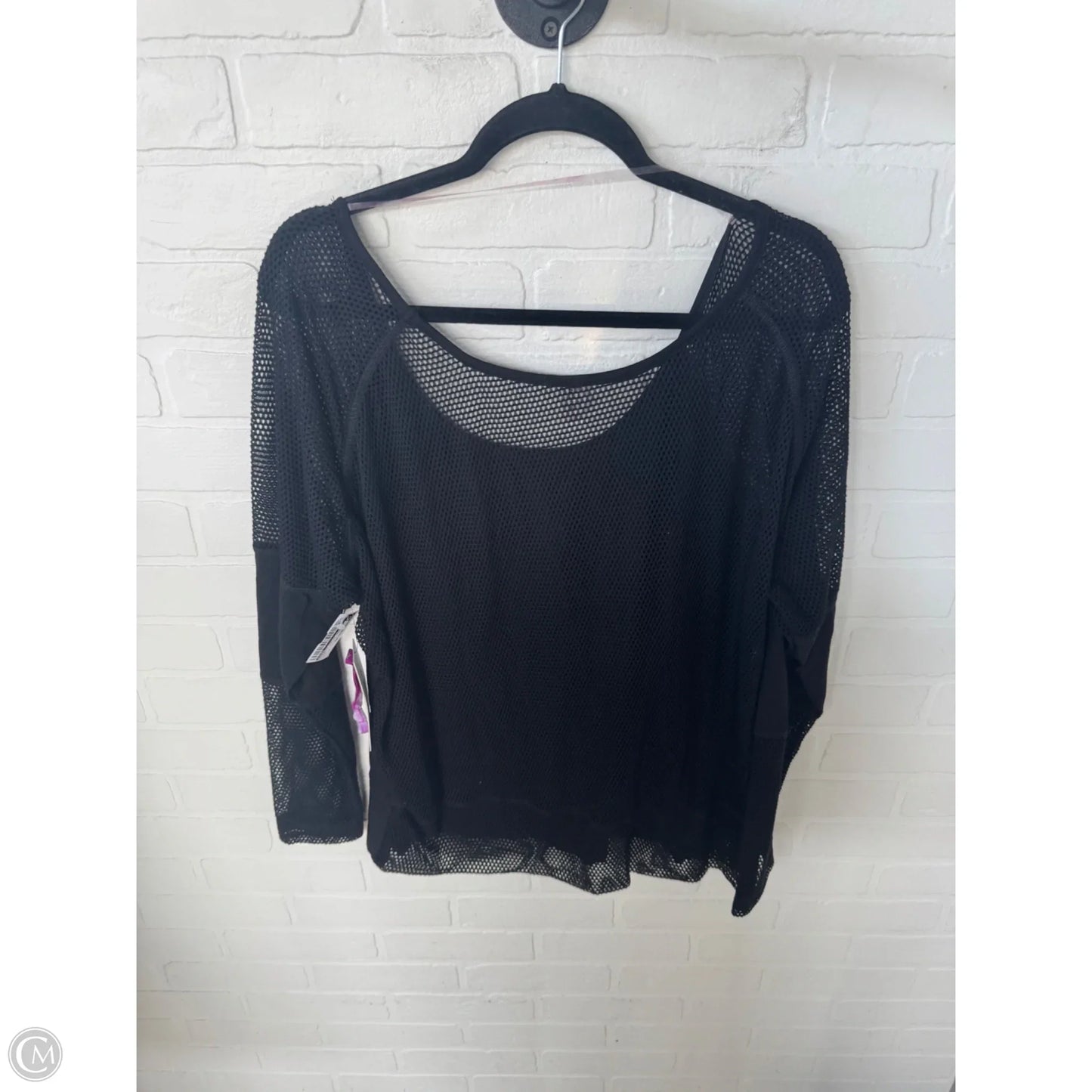 Athletic Top Long Sleeve Crewneck By Soybu In Black, Size: 1x