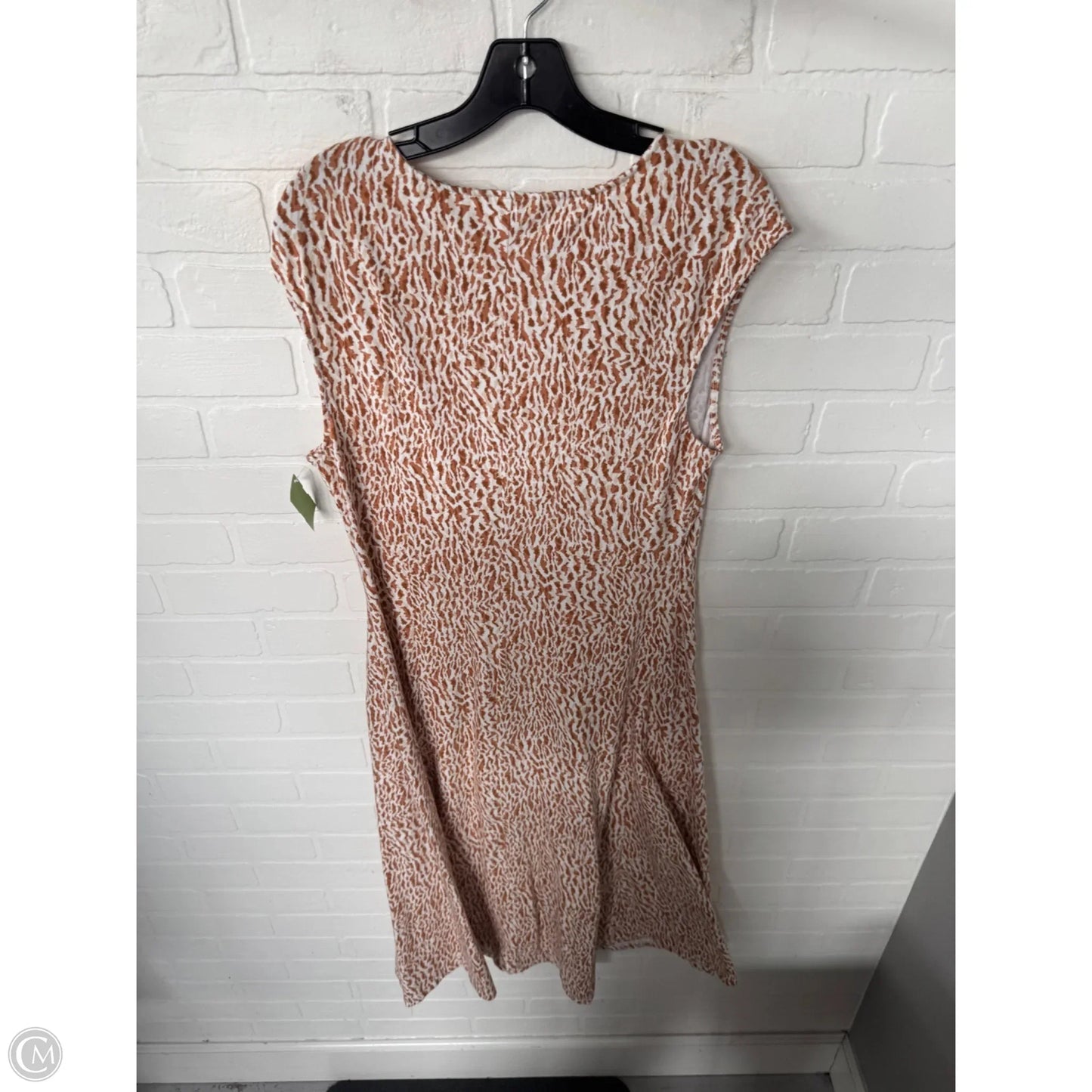 Dress Casual Midi By Old Navy In Brown & Cream, Size: L