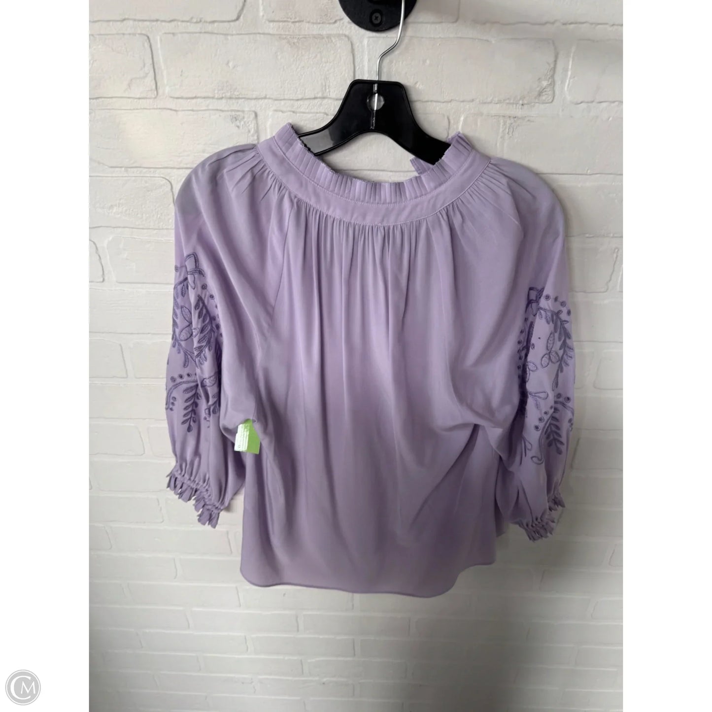 Top 3/4 Sleeve By Democracy In Purple, Size: S