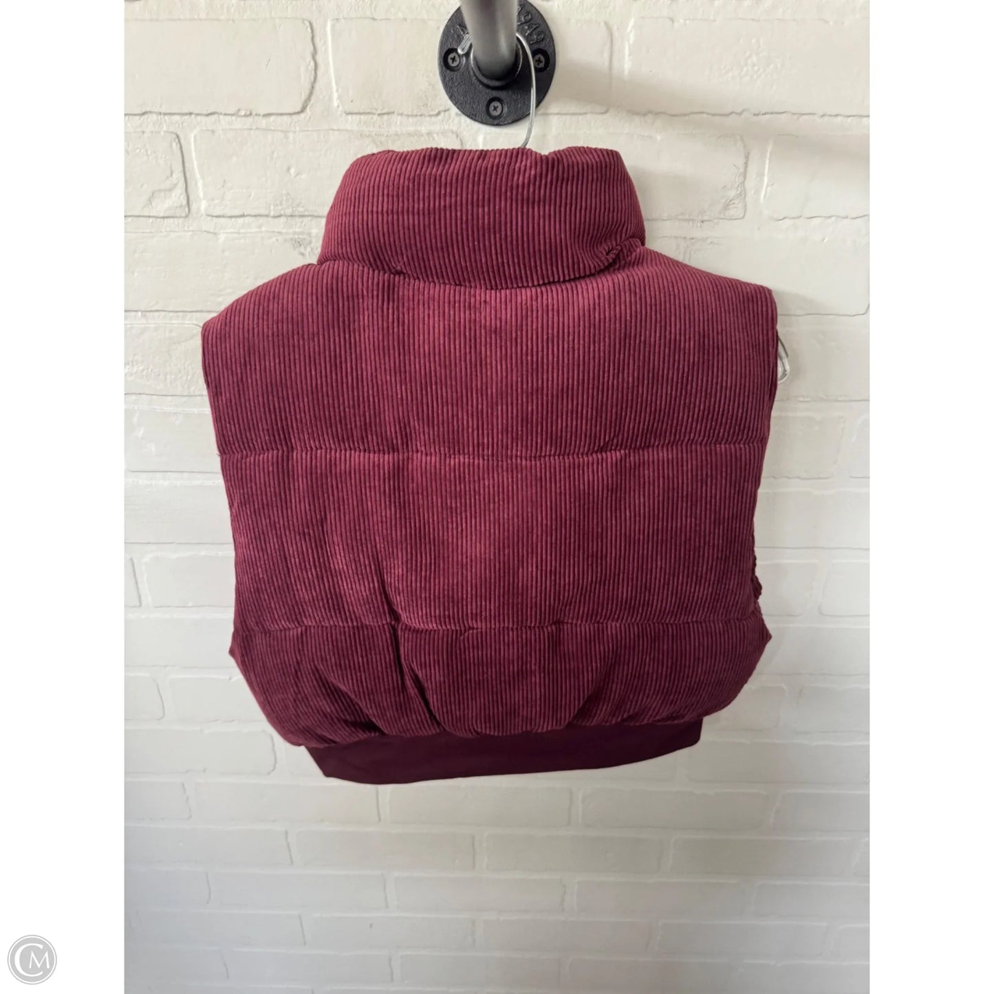 Vest Puffer & Quilted By Ci Sono In Maroon, Size: S
