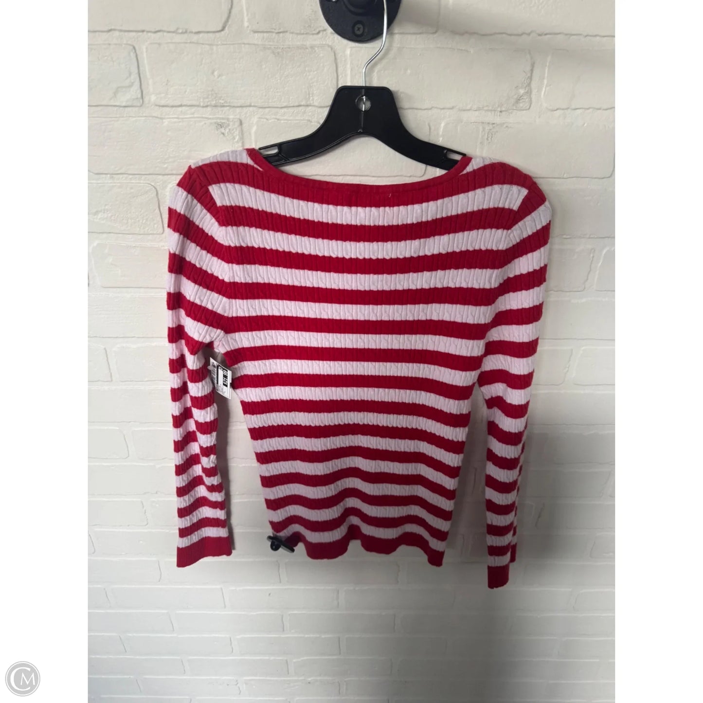 Sweater By Marled In Red & White, Size: L
