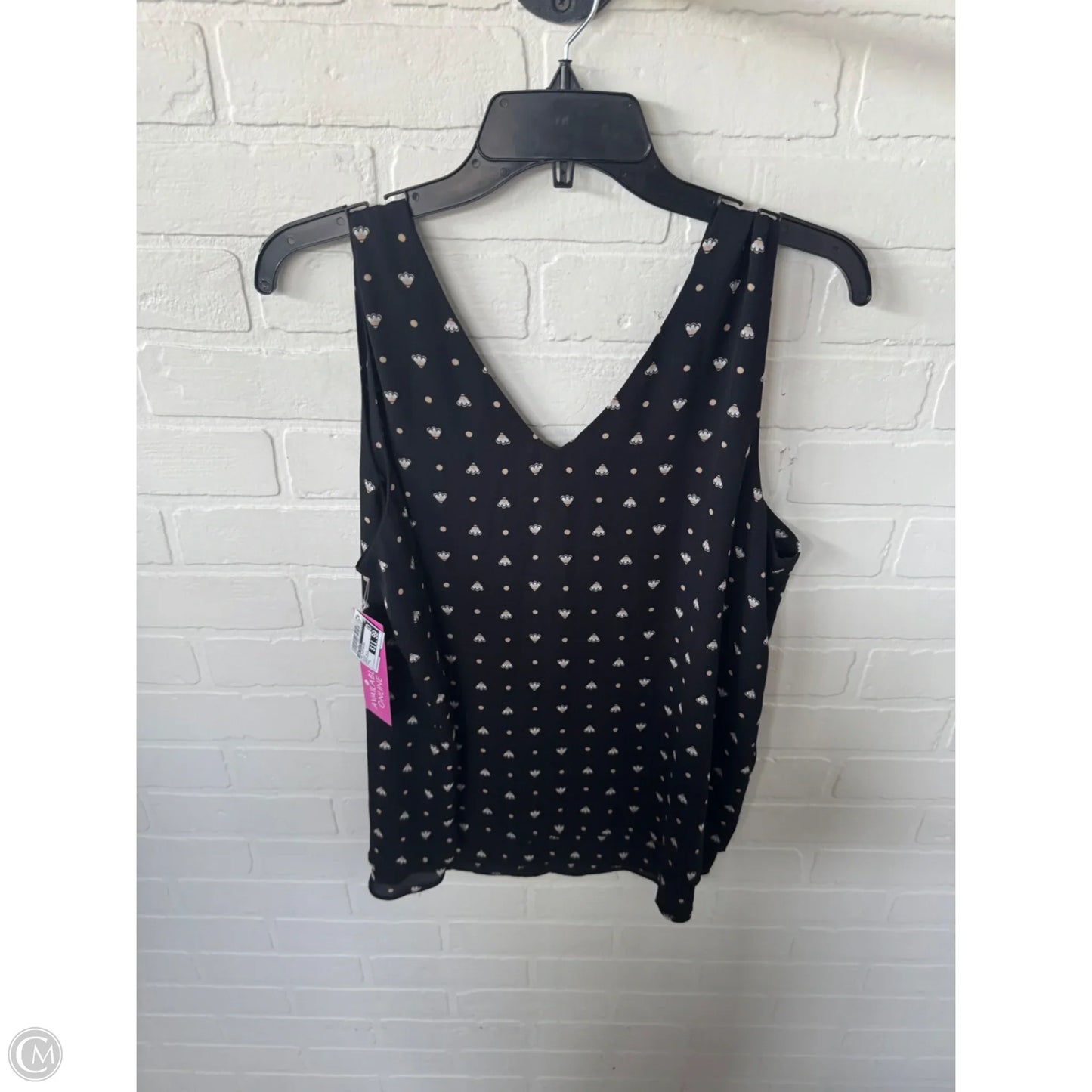 Top Sleeveless By Ann Taylor In Black, Size: L