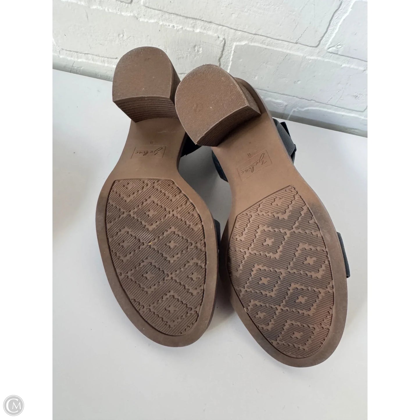 Sandals Heels Block By Zodiac In Black, Size: 8