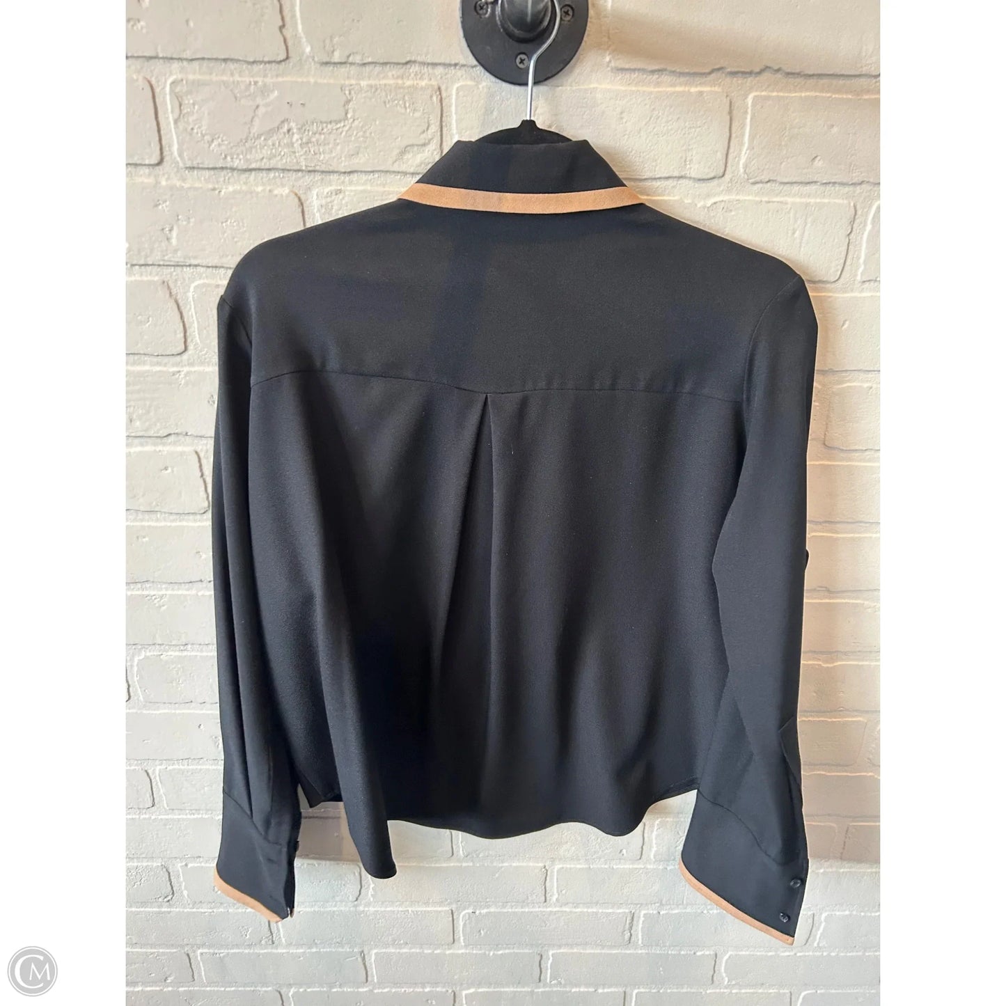 Top Long Sleeve By Rachel Zoe In Black & Tan, Size: S
